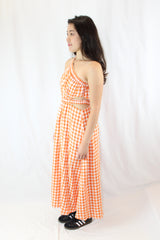 Pearl & Sea - Plaid Cut-Out Dress