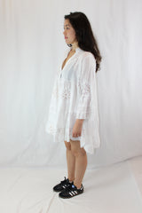 Cotton Sequin Mini Dress