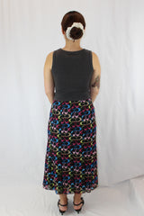 Betty R - Vintage Print Midi Skirt