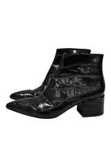 Sergio Rossi - Pointed Croc Ankle Boots