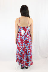 Zara - NWT Satin Chain Print Midi Dress