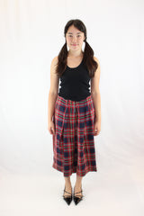 Nom*D - Plaid Contrast Midi Skirt