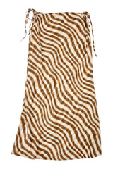 Ownley - Patterned Chiffon Midi Skirt