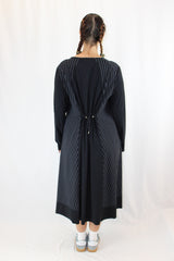 Paula Ryan - Side Stripe A-Line Tab Dress