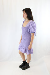 Leila + Luca - NWT Harper Lilac Square Neck Shirred Dress