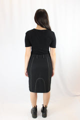 Kate Sylvester - Contrast Stitch Midi Skirt