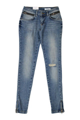 Anine Bing - Low Rise Zip Jeans