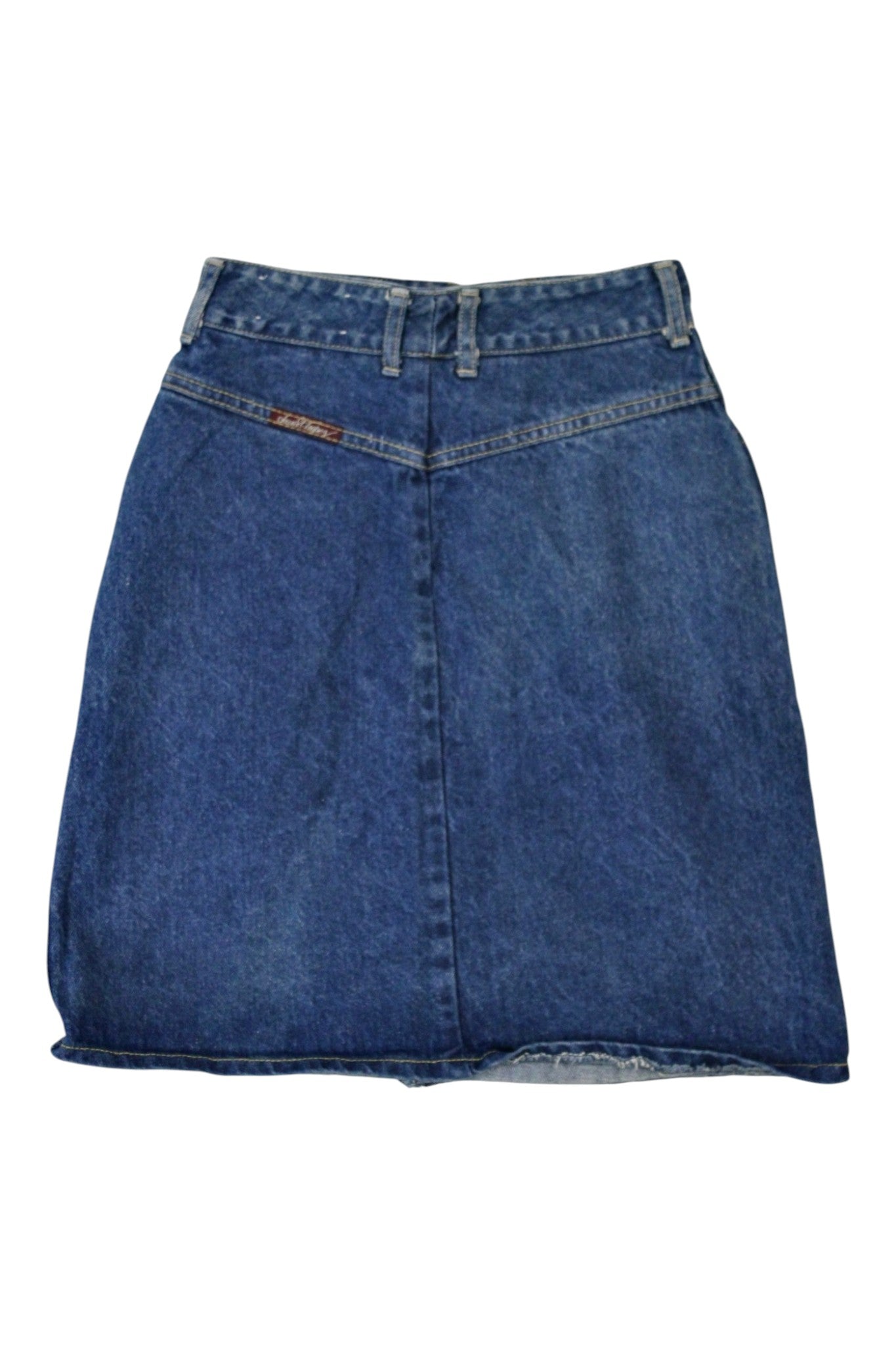 High Waist Denim Mini