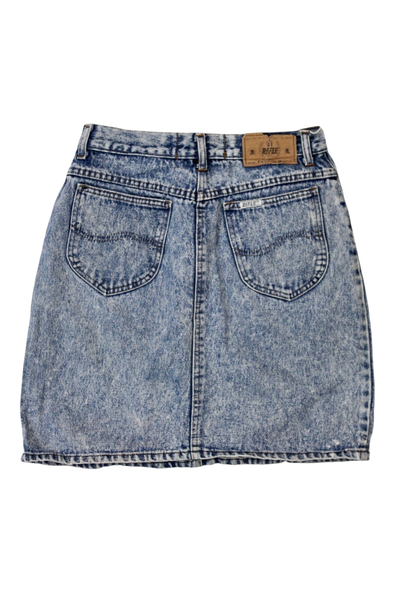 The Golden Rifle - Acid Wash Denim Mini