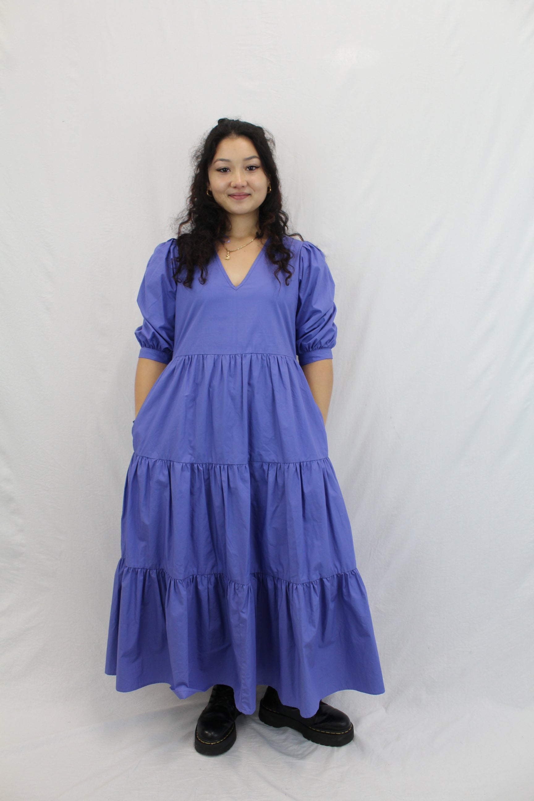 Among The Brave - Clarity Periwinkle Puff Sleeve Maxi NWT