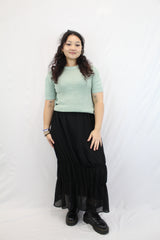 Moochi - Gathered Panel Maxi Skirt