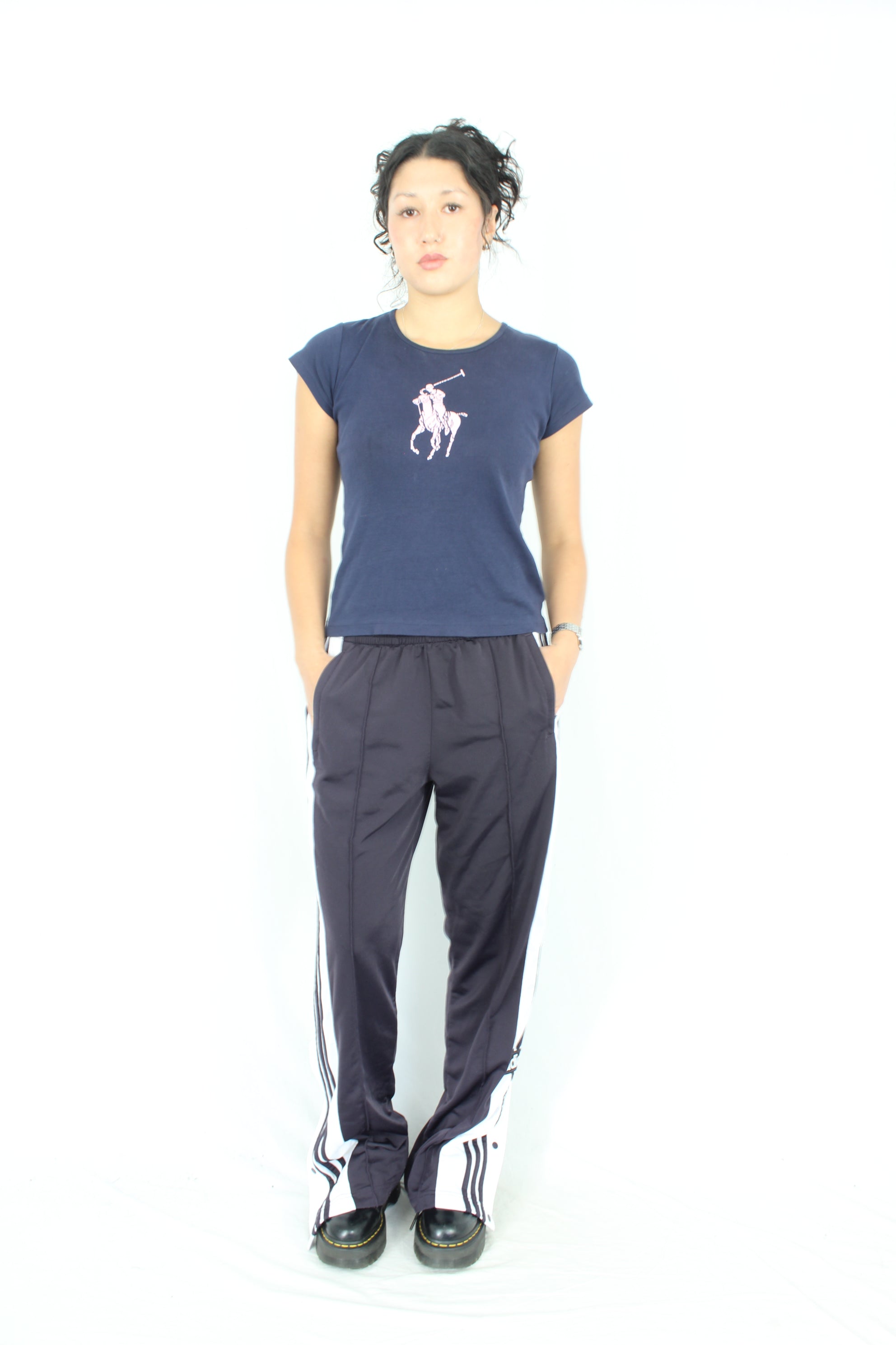 Adidas - Navy Snap Pants