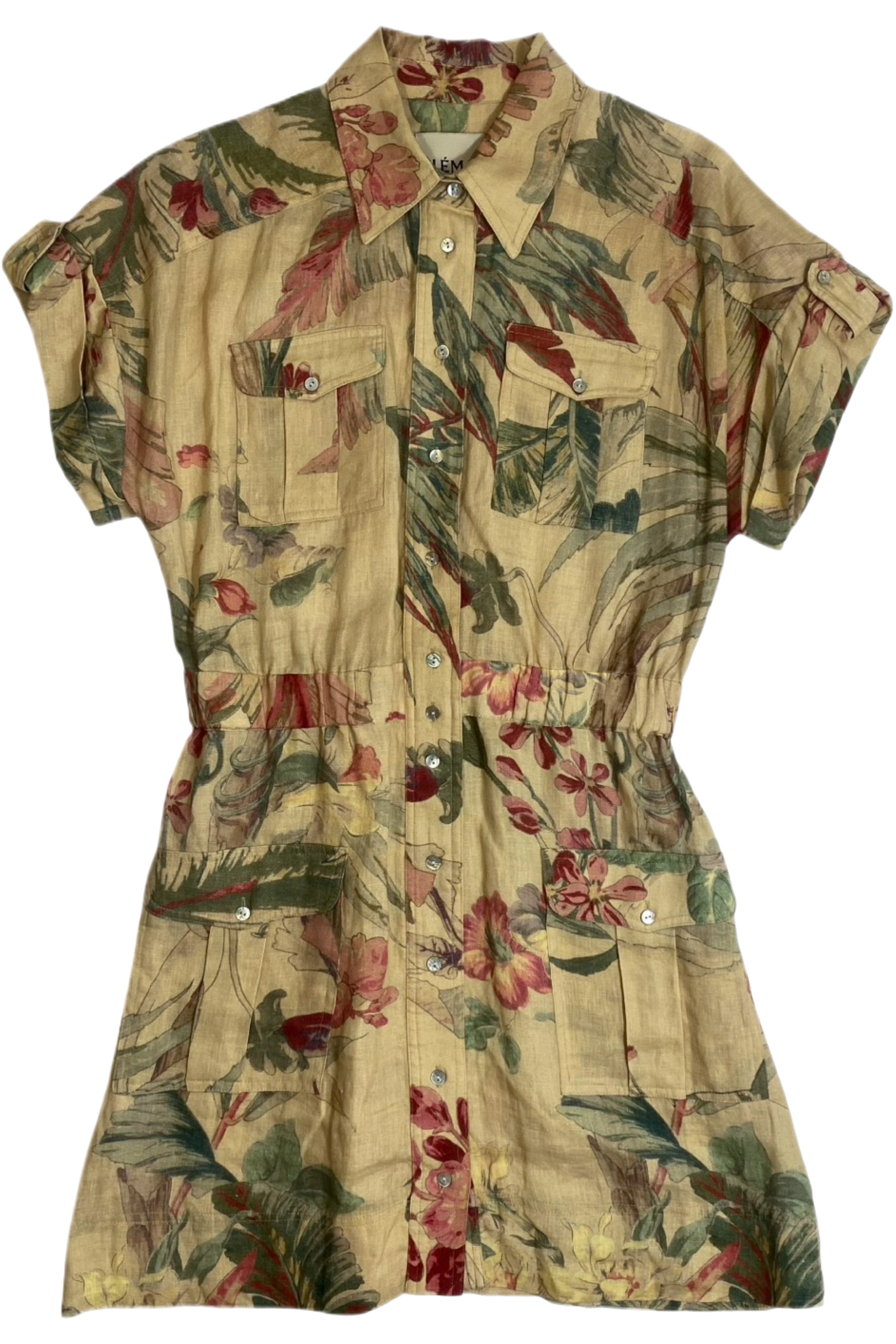 Alemas - Floral Button-Up Mini Dress