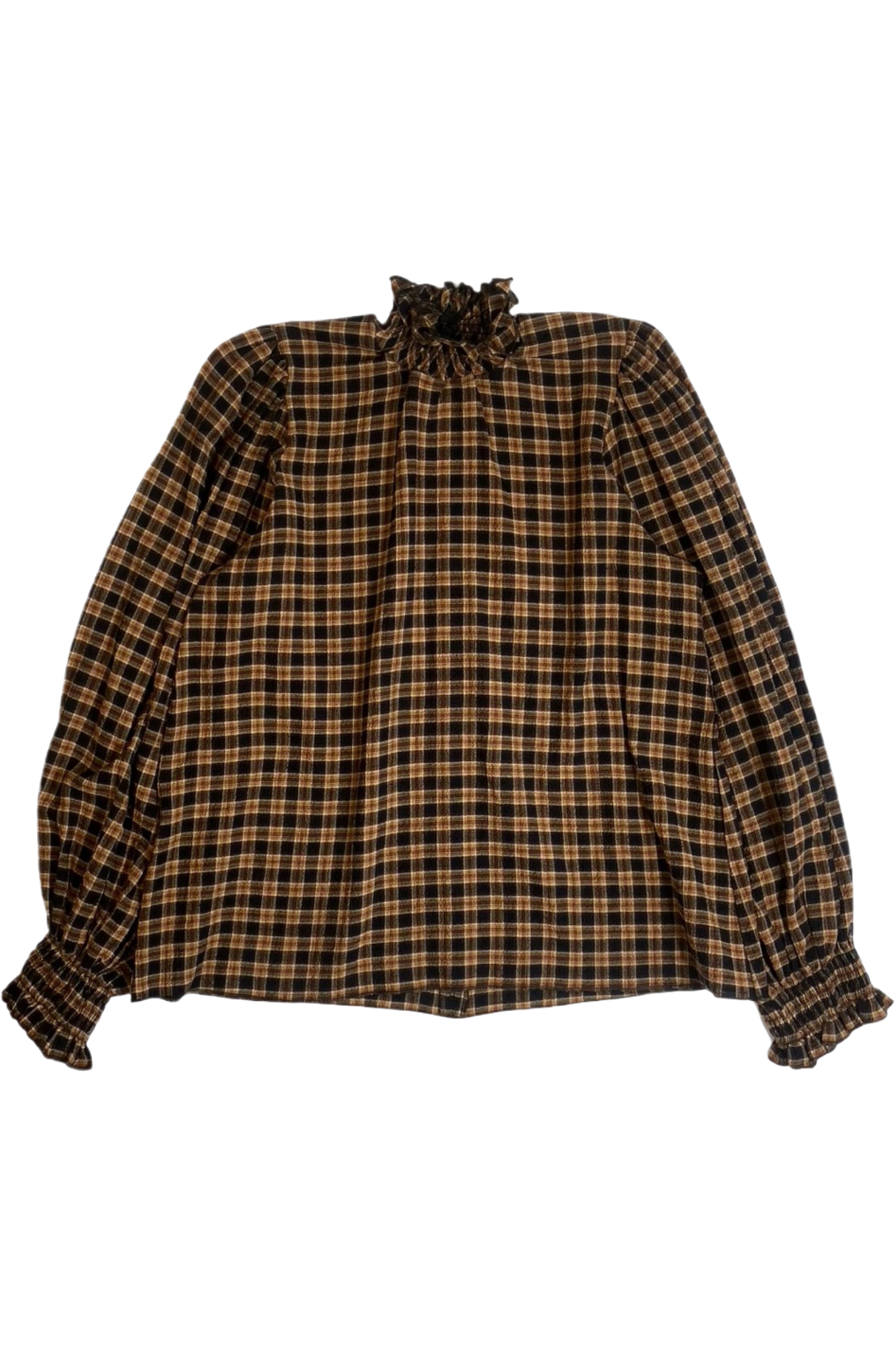 Karen Walker - Plaid Mock Neck Top
