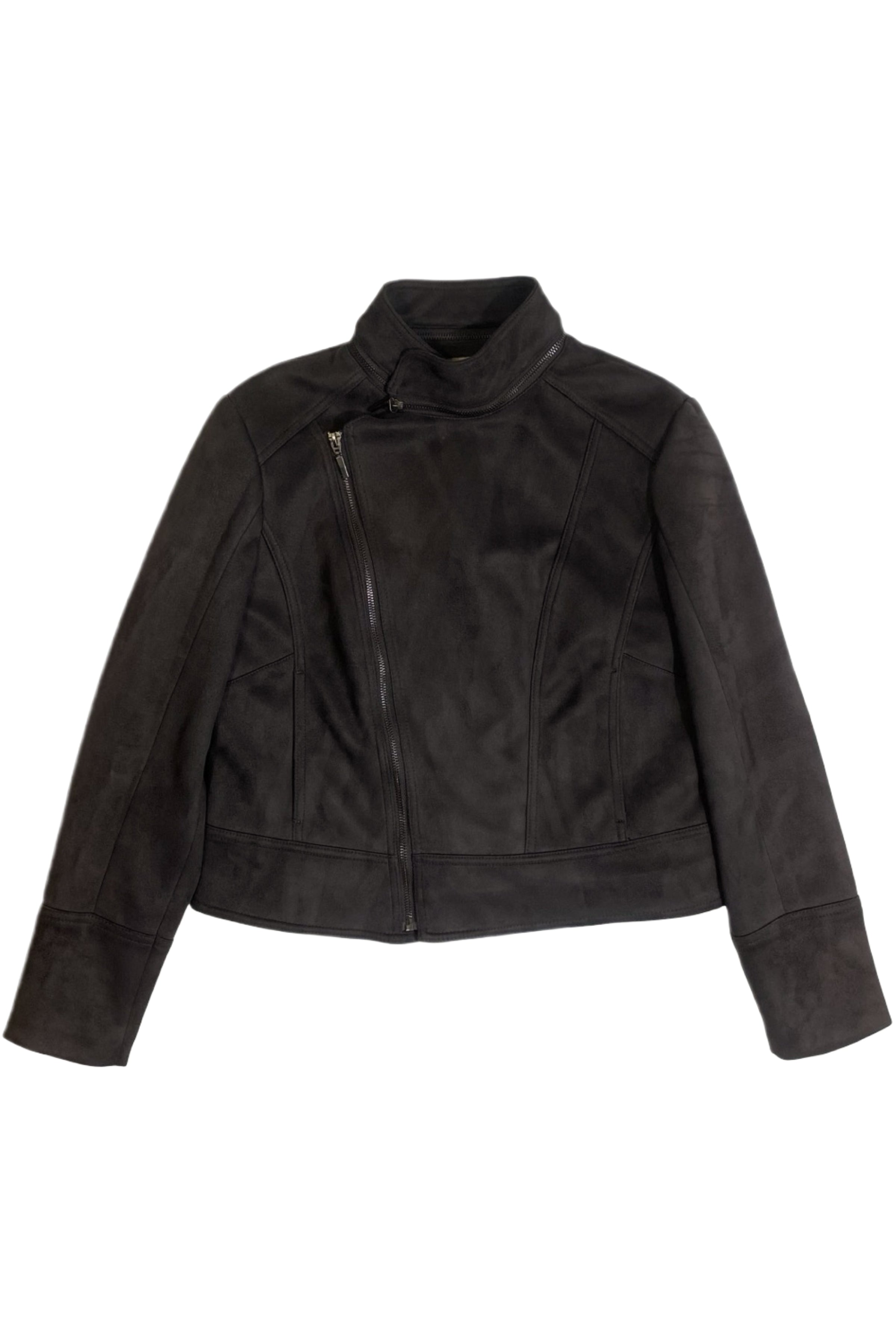 Trend by Captain Tortue - Faux Suede Biker Jacket