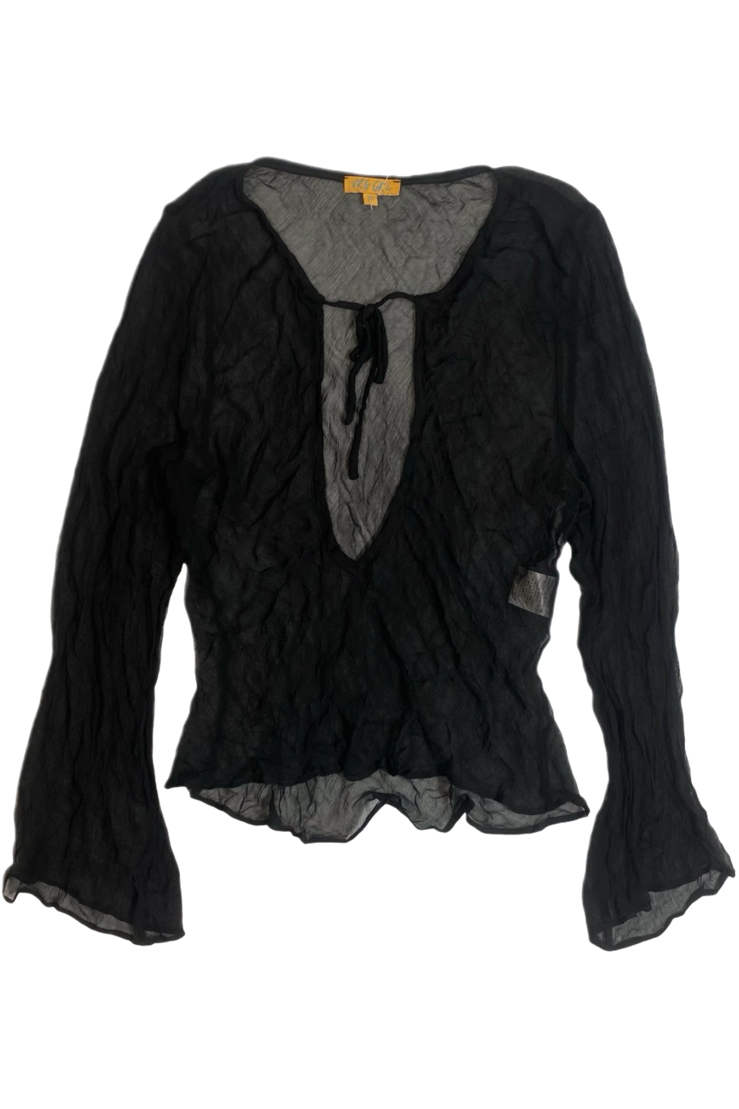 VRG GRL - Flowy Sheer Long Sleeve Top