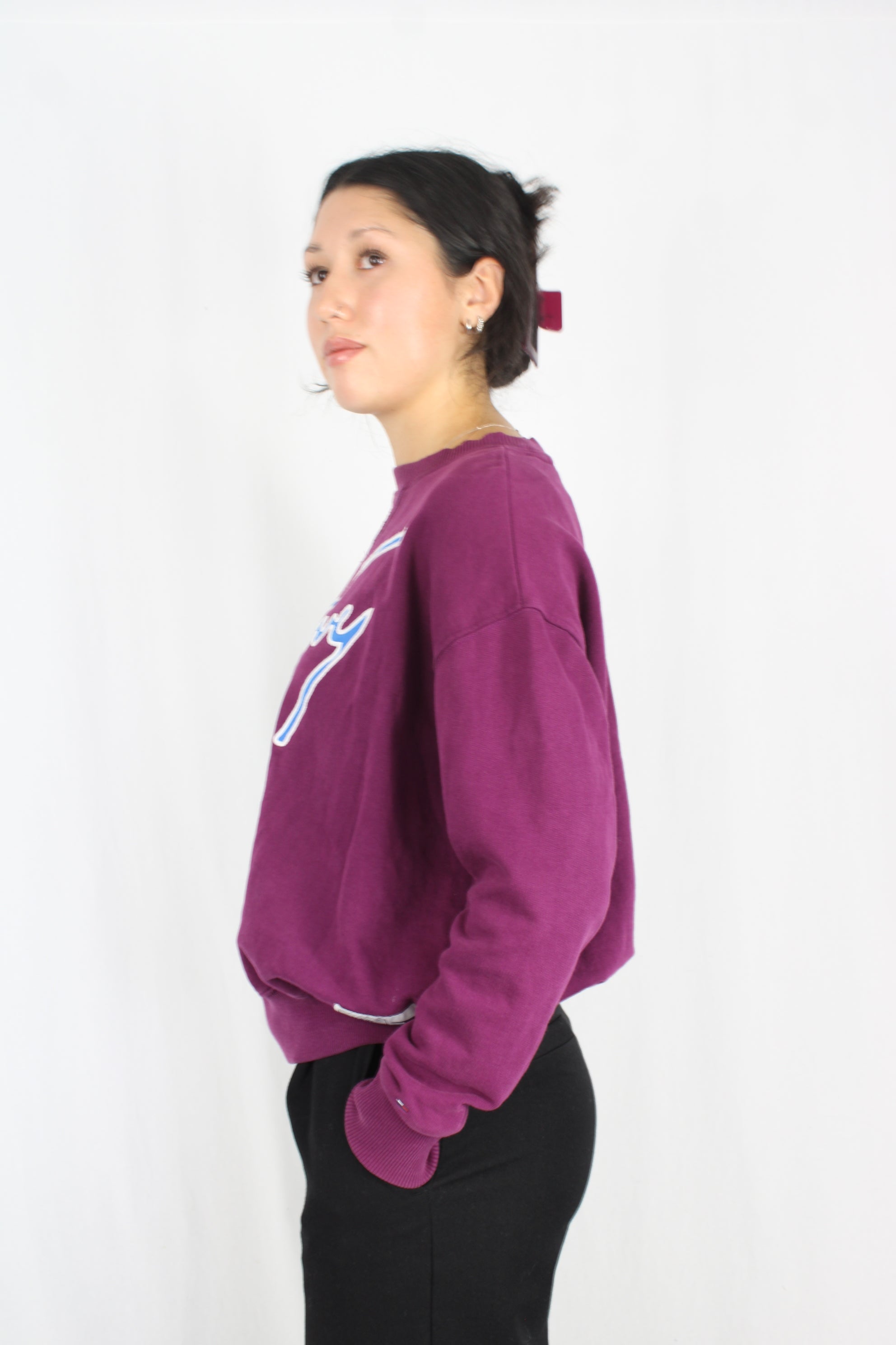 Tommy Jeans - Burgundy Logo Crewneck