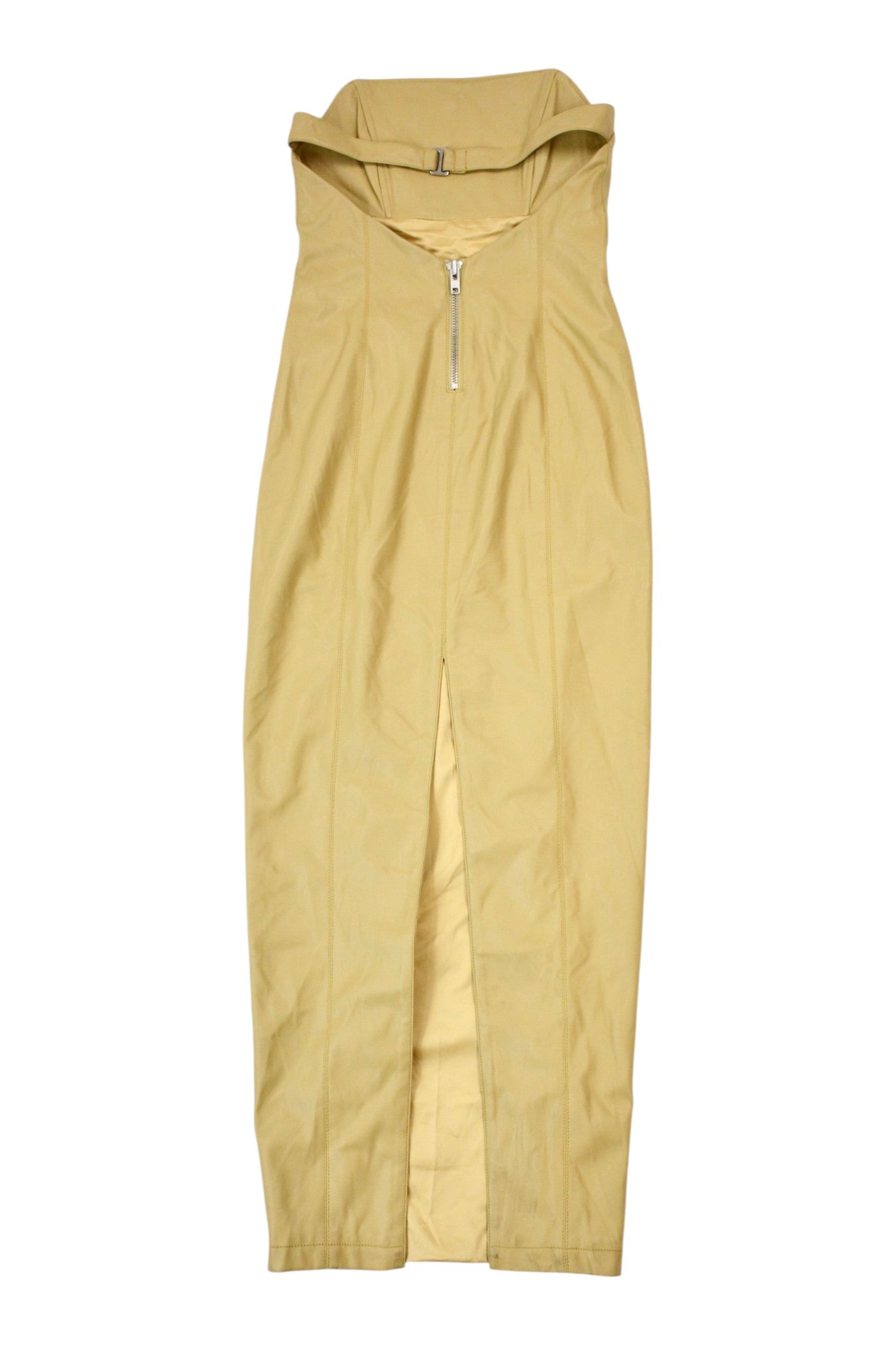 Camila Coelho - Strapless Pleather Midi Dress
