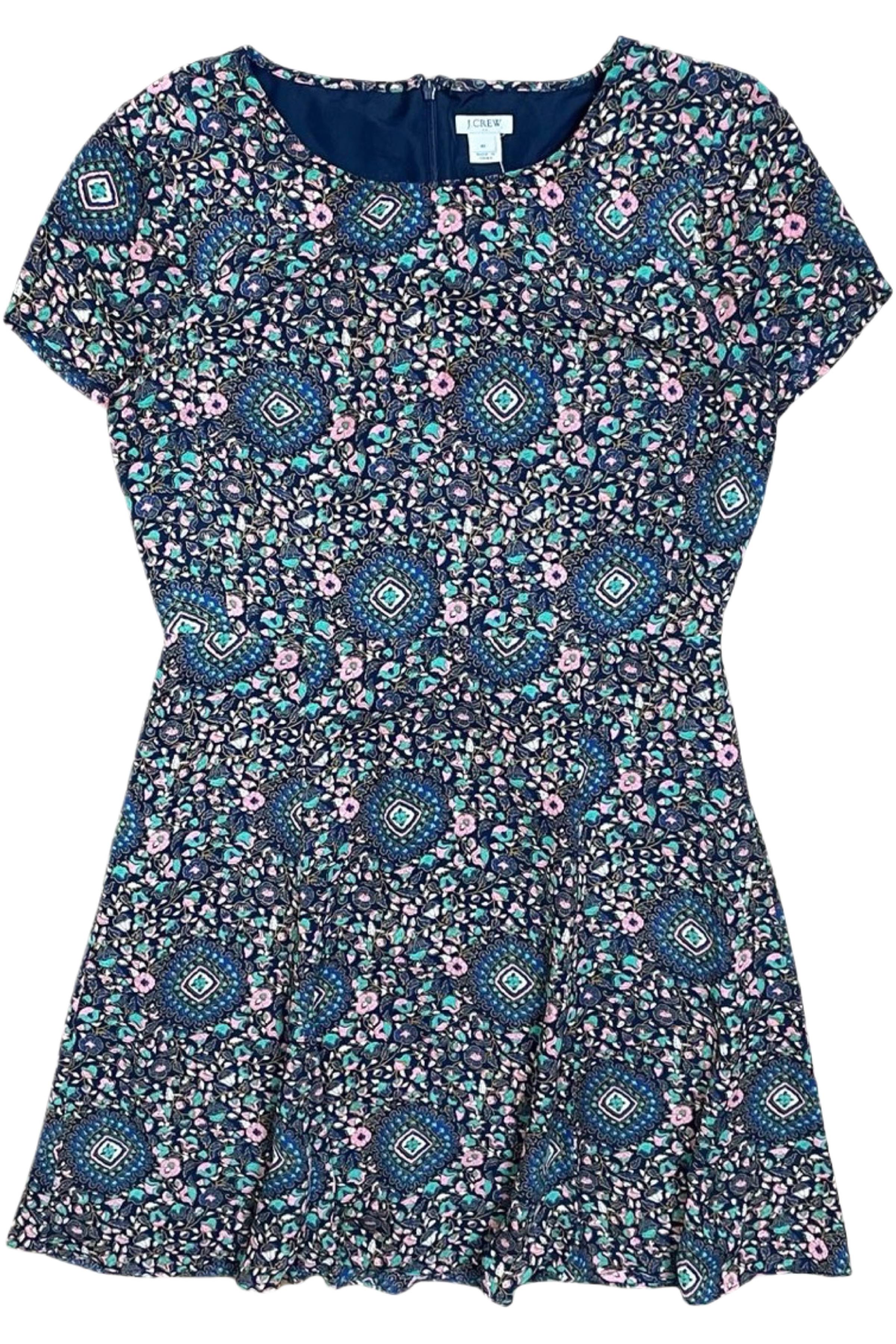 Paisley Print Flare Skirt Mini Dress