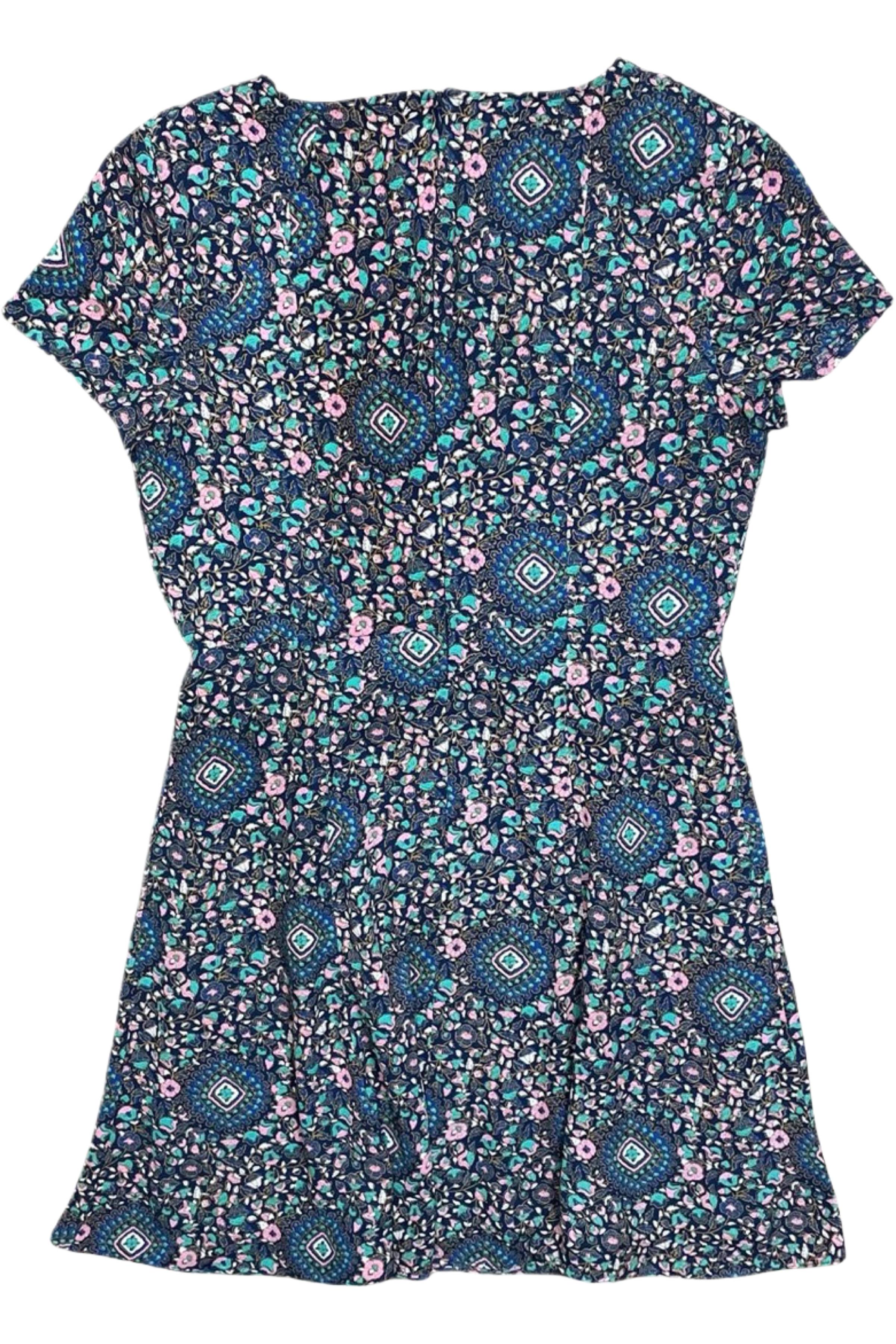 Paisley Print Flare Skirt Mini Dress