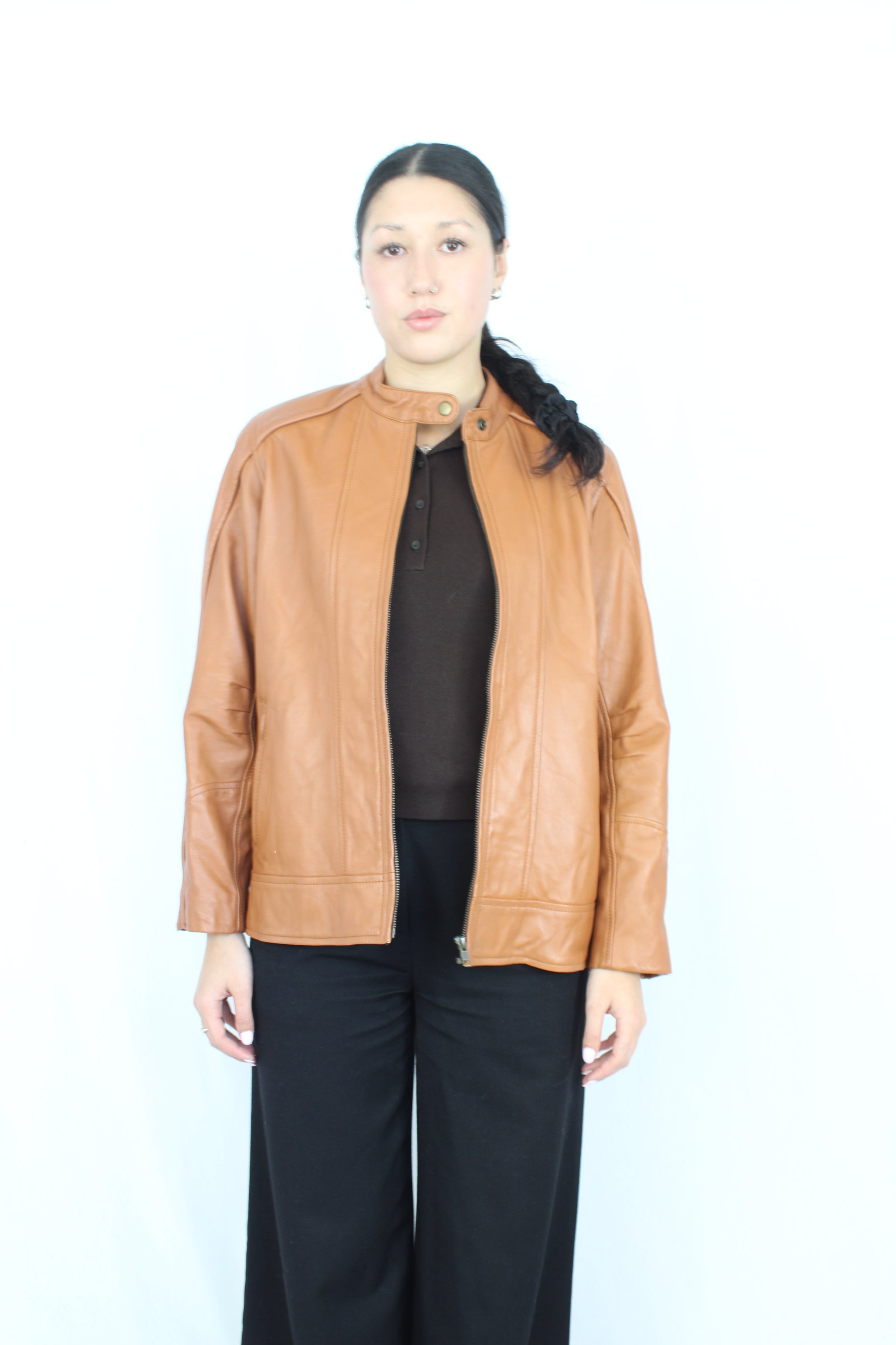Sweet Tailor - Brown Leather Jacket