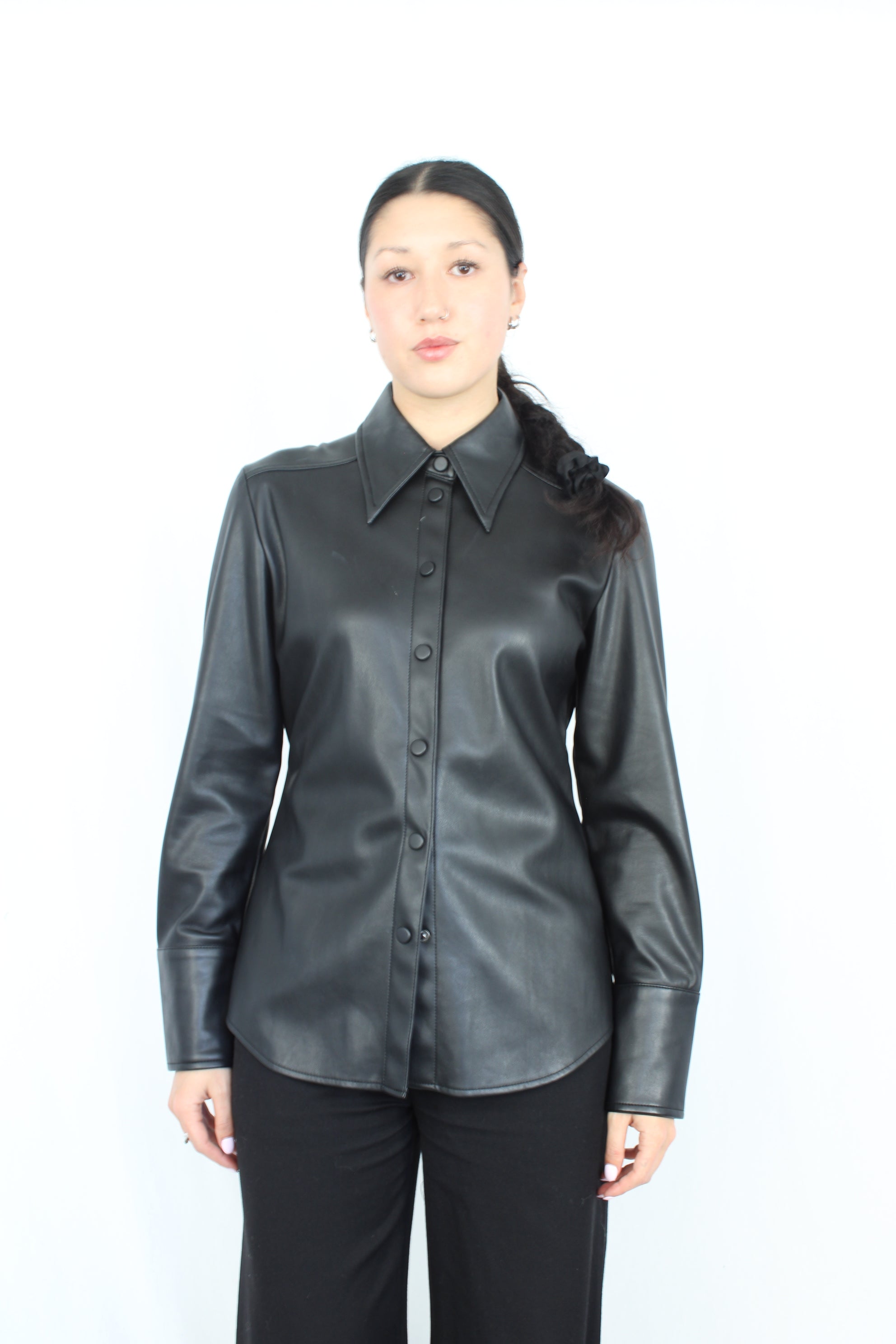 Zara - Pleather Shirt
