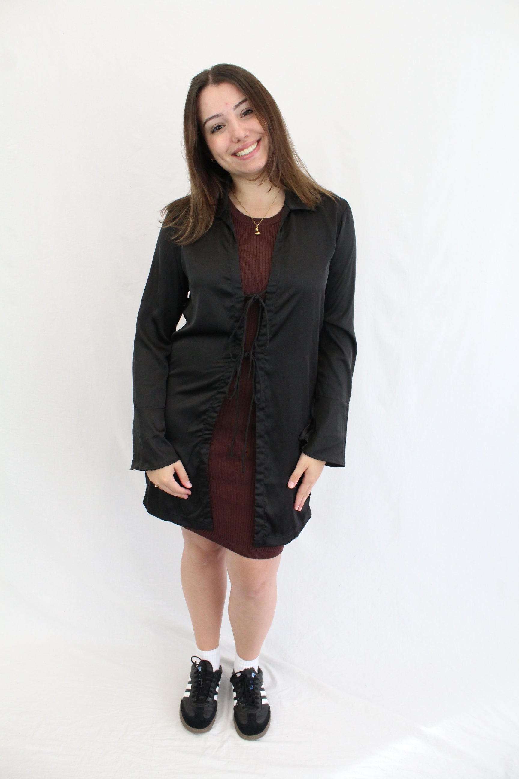 Blak Luxe - Tie Front Long Sleeve