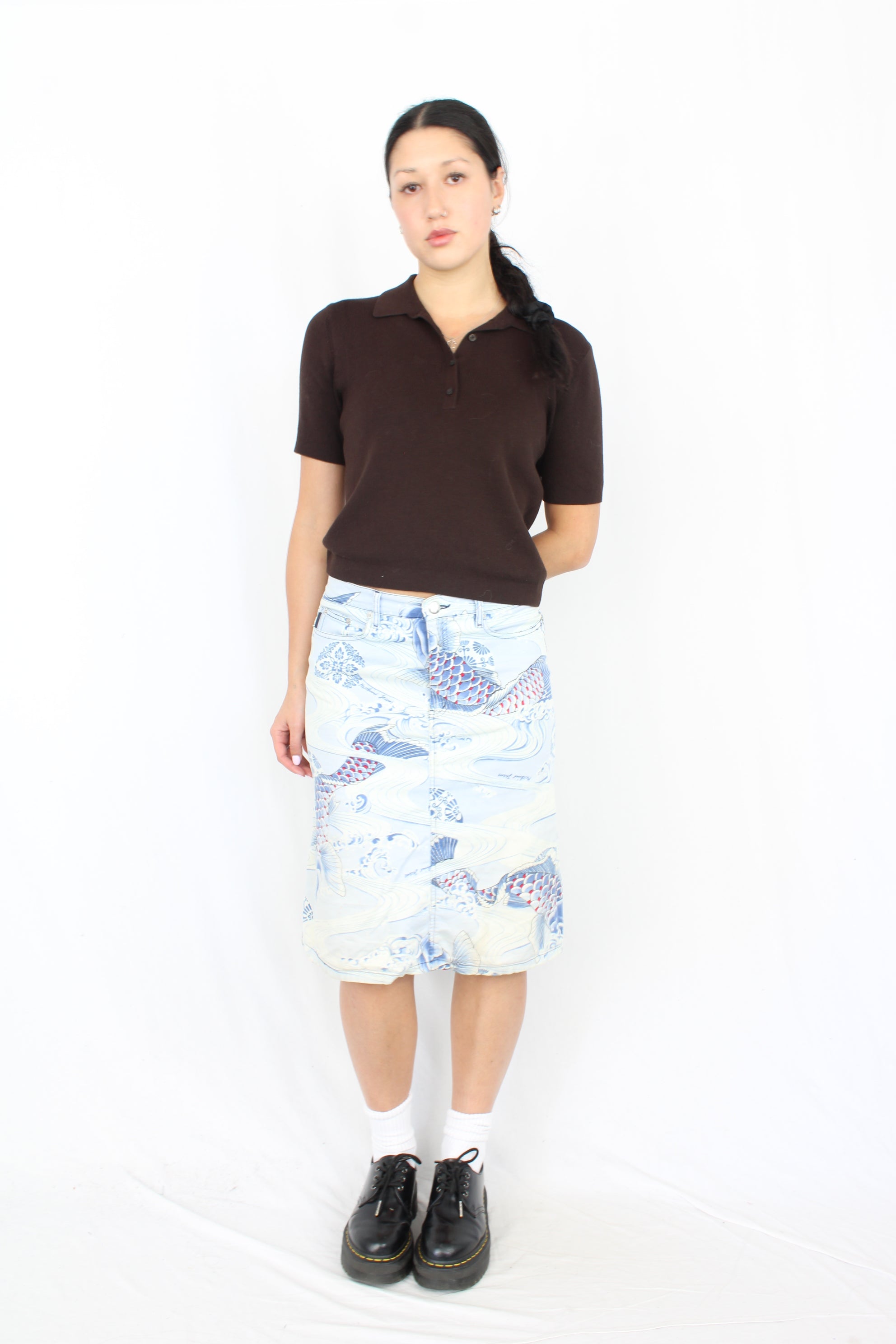 Moschino Jeans - Koi Fish Midi Skirt
