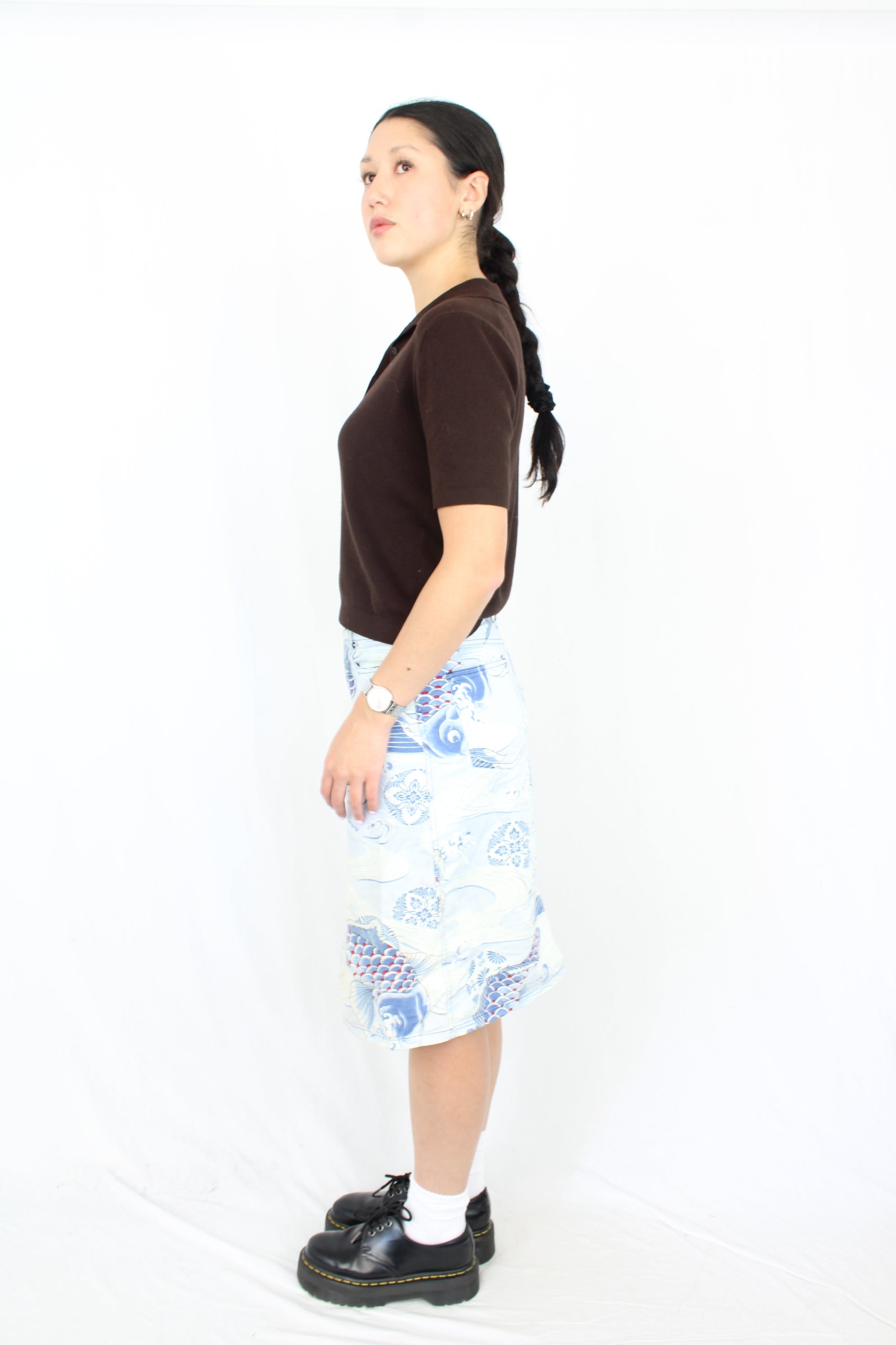 Moschino Jeans - Koi Fish Midi Skirt