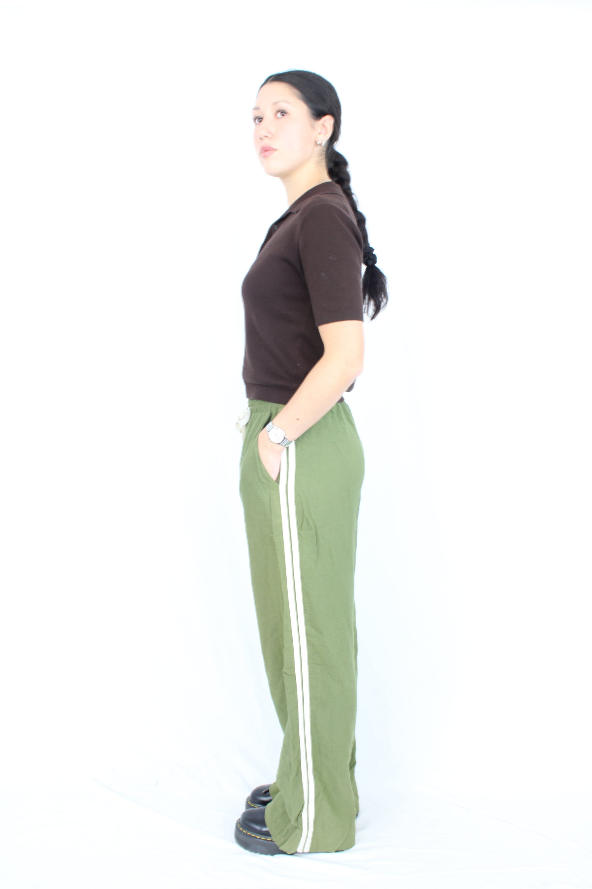 Ruby - Dark Green Corvette Pants