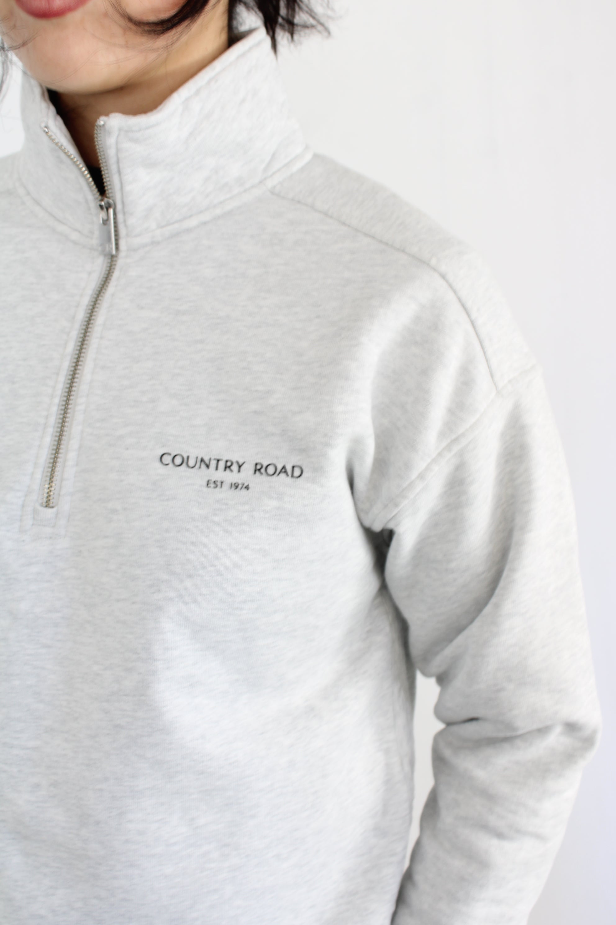 Country Road - Grey Quarter Zip Sweatshirt
