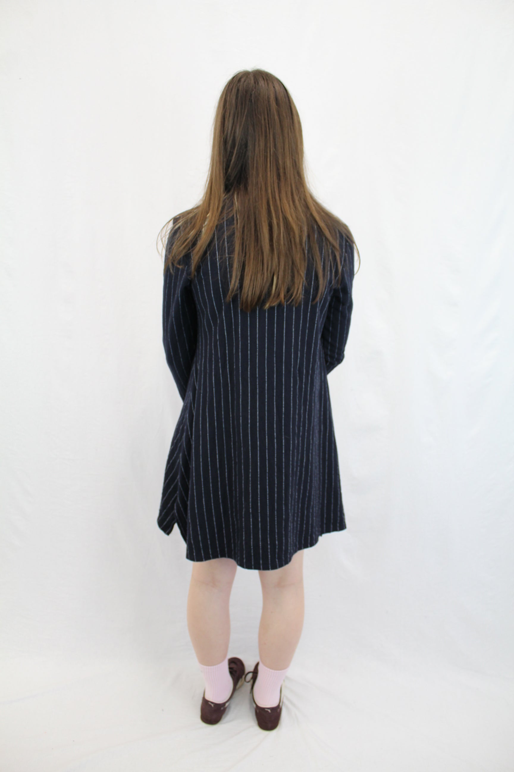 Megan Salmon - Wool Pinstripe Dress