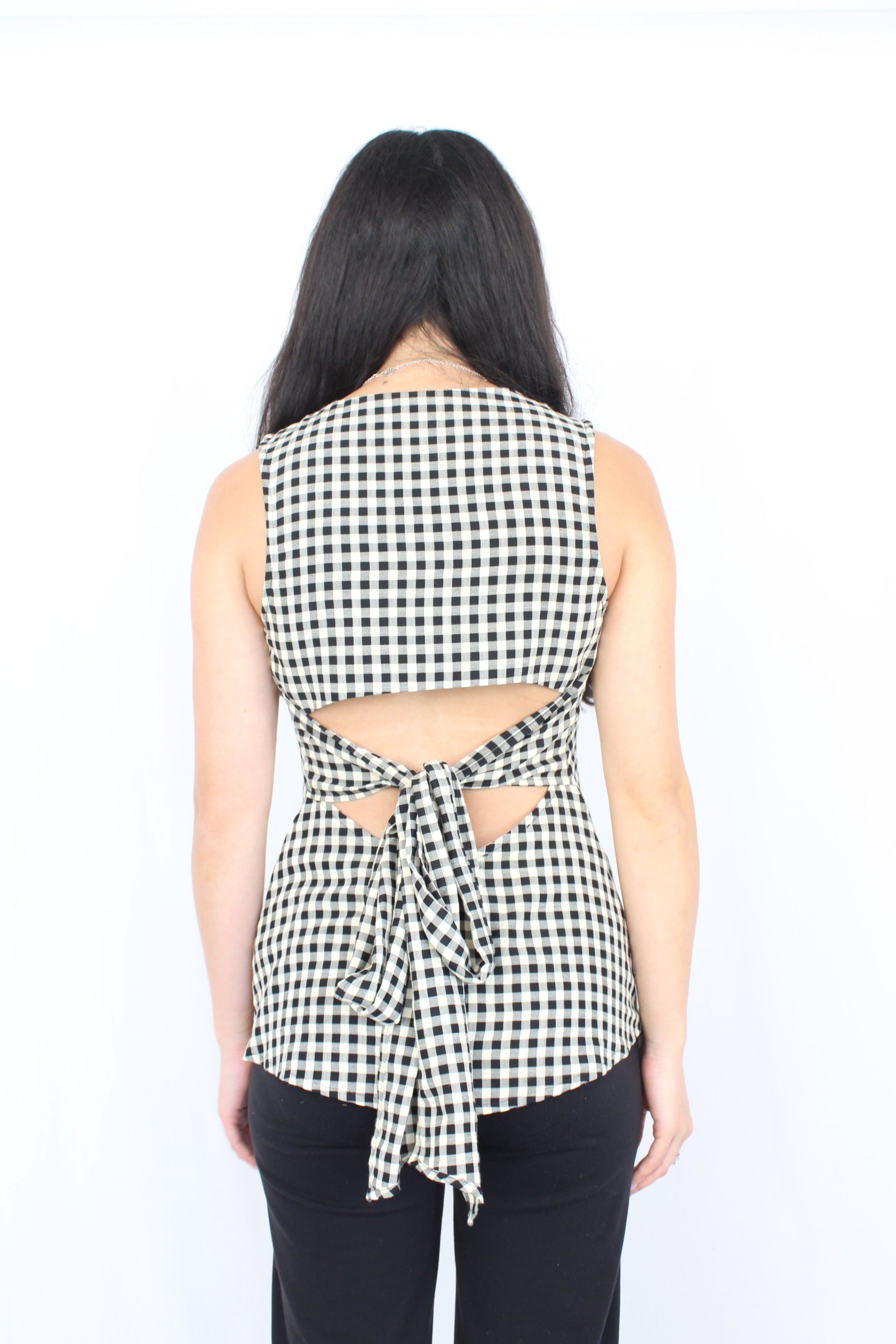 Ruby - Ava Gingham Bow Top