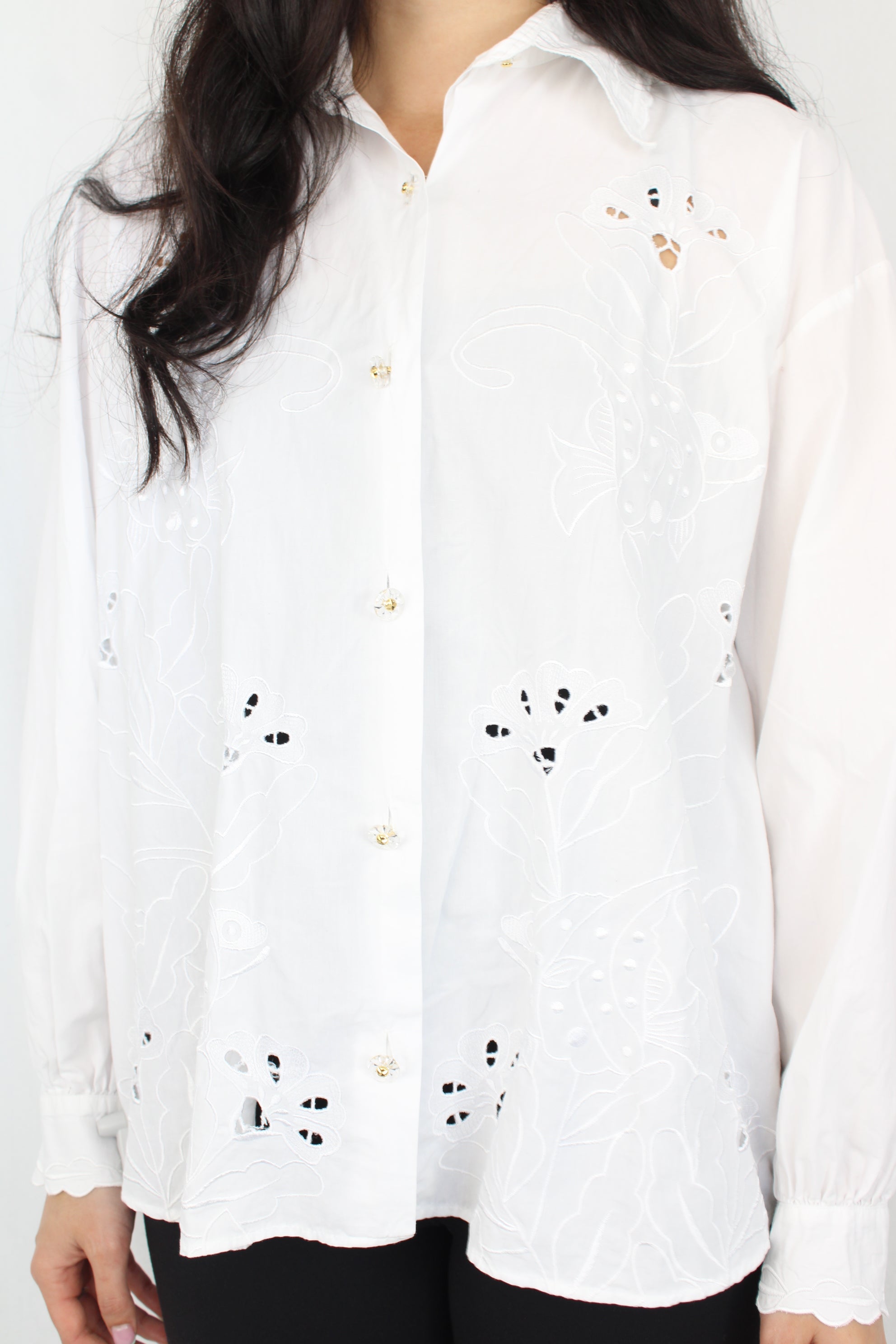 Giorgio - Embroidered Flower Shirt