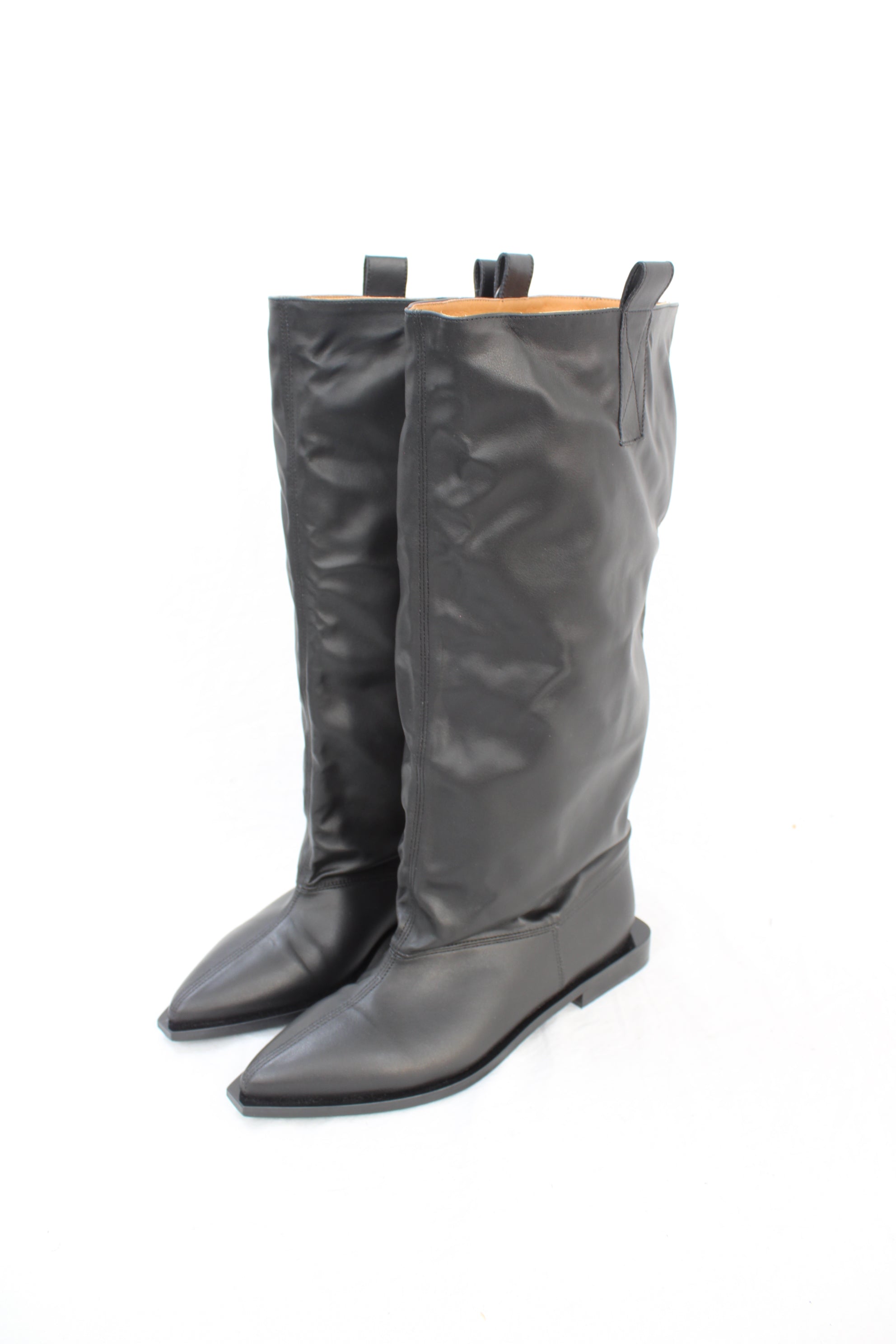 Ganni - Slouchy Leather Boots