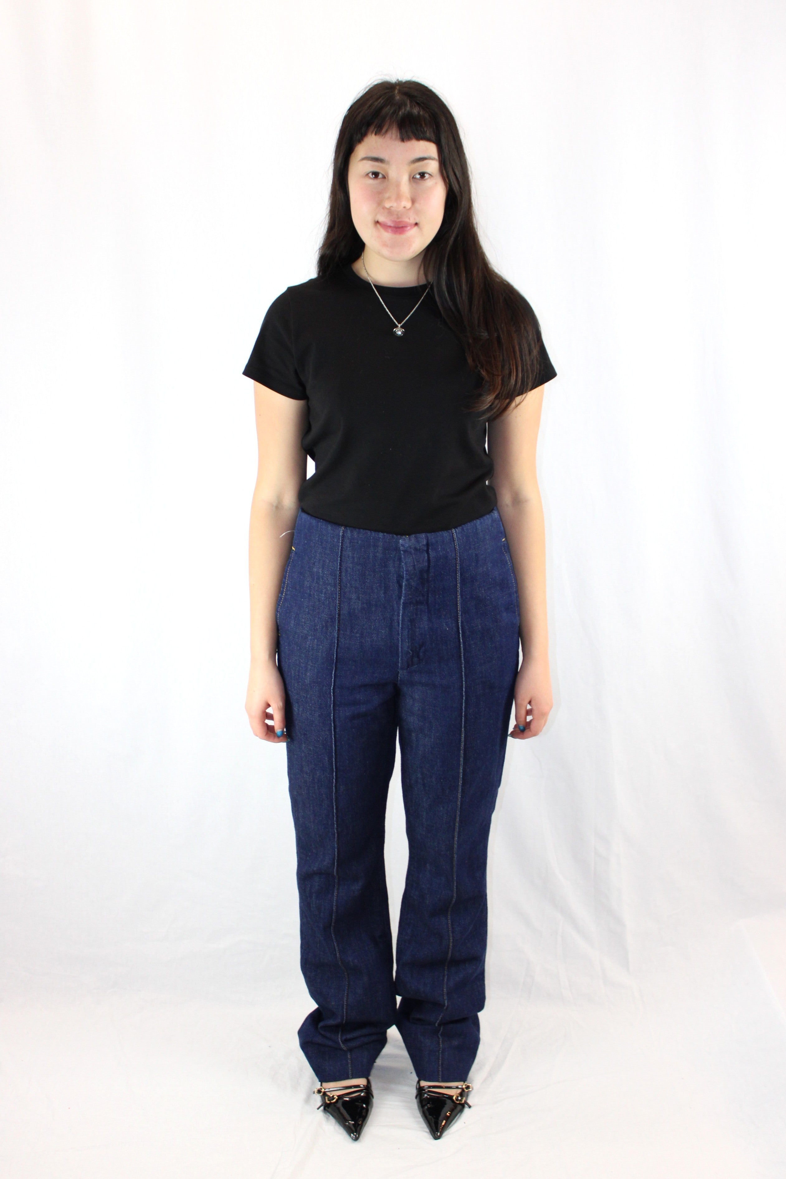 Frame - NWT Pintuck Denim Trouser