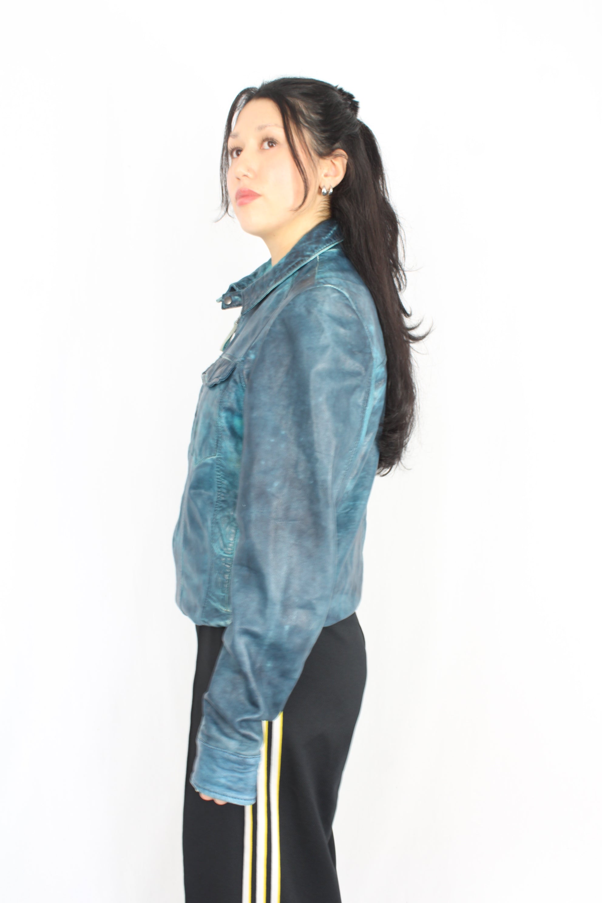 Lee - Vintage Teal Leather Jacket