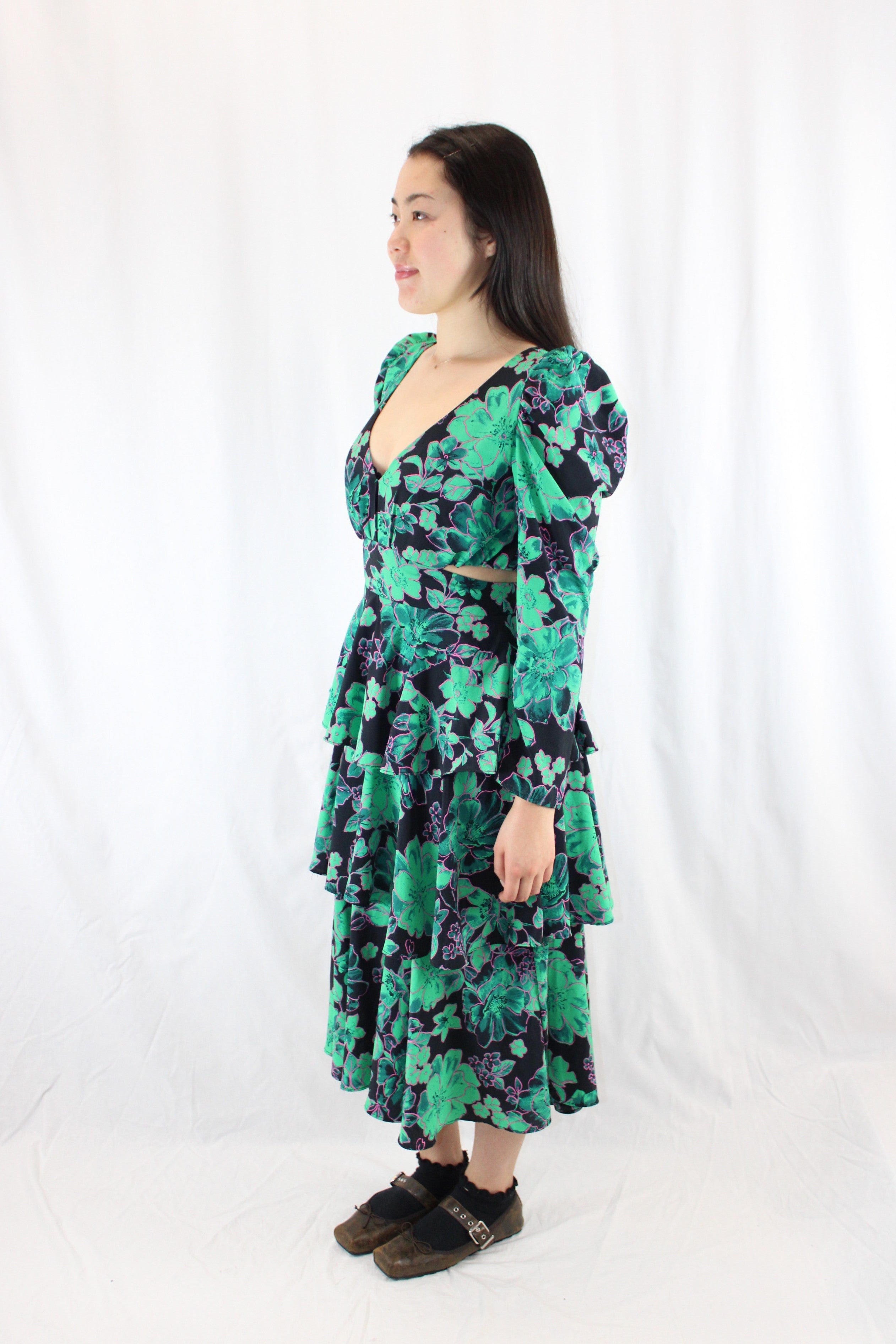 Topshop - Cut-Out Floral Dress