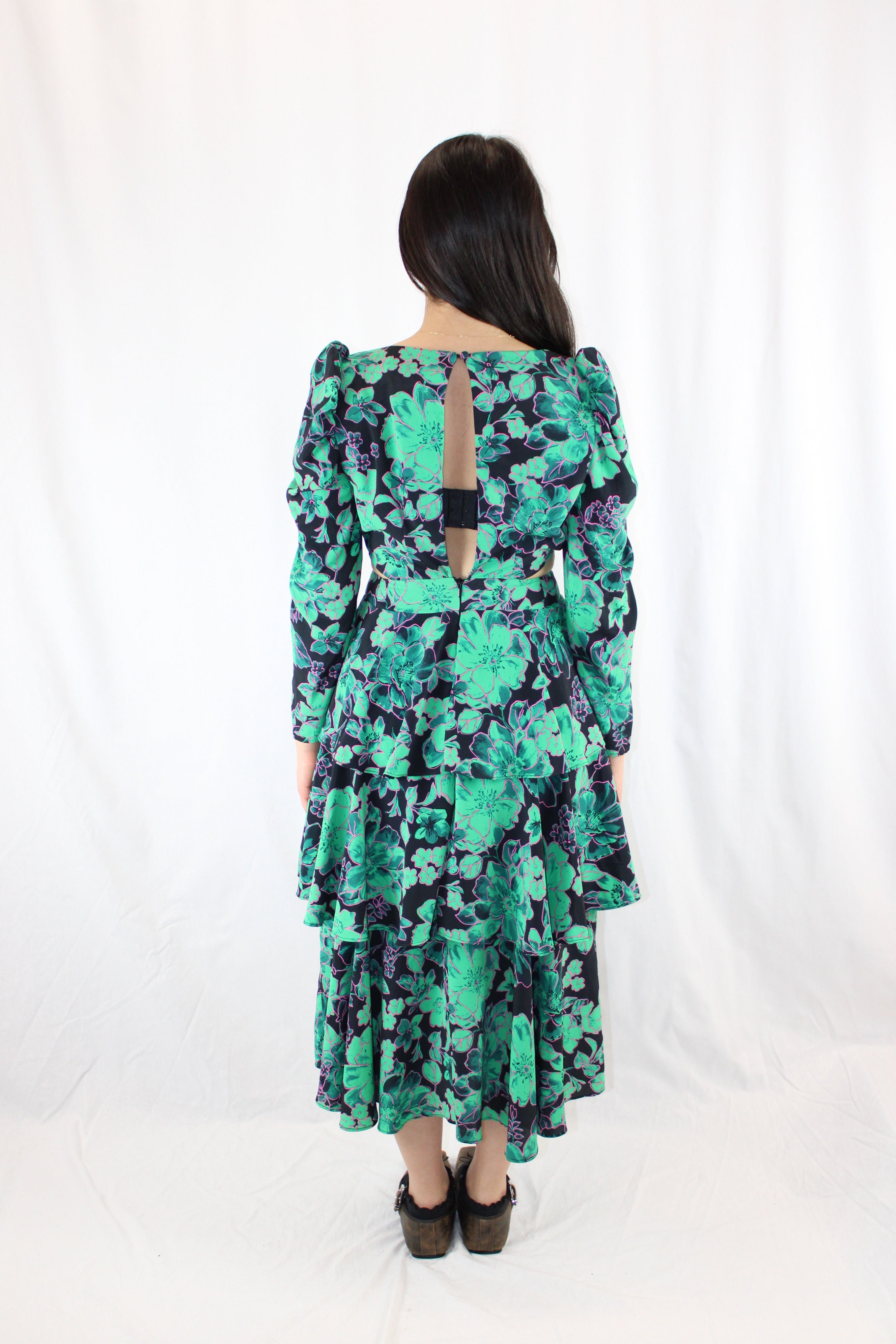 Topshop - Cut-Out Floral Dress