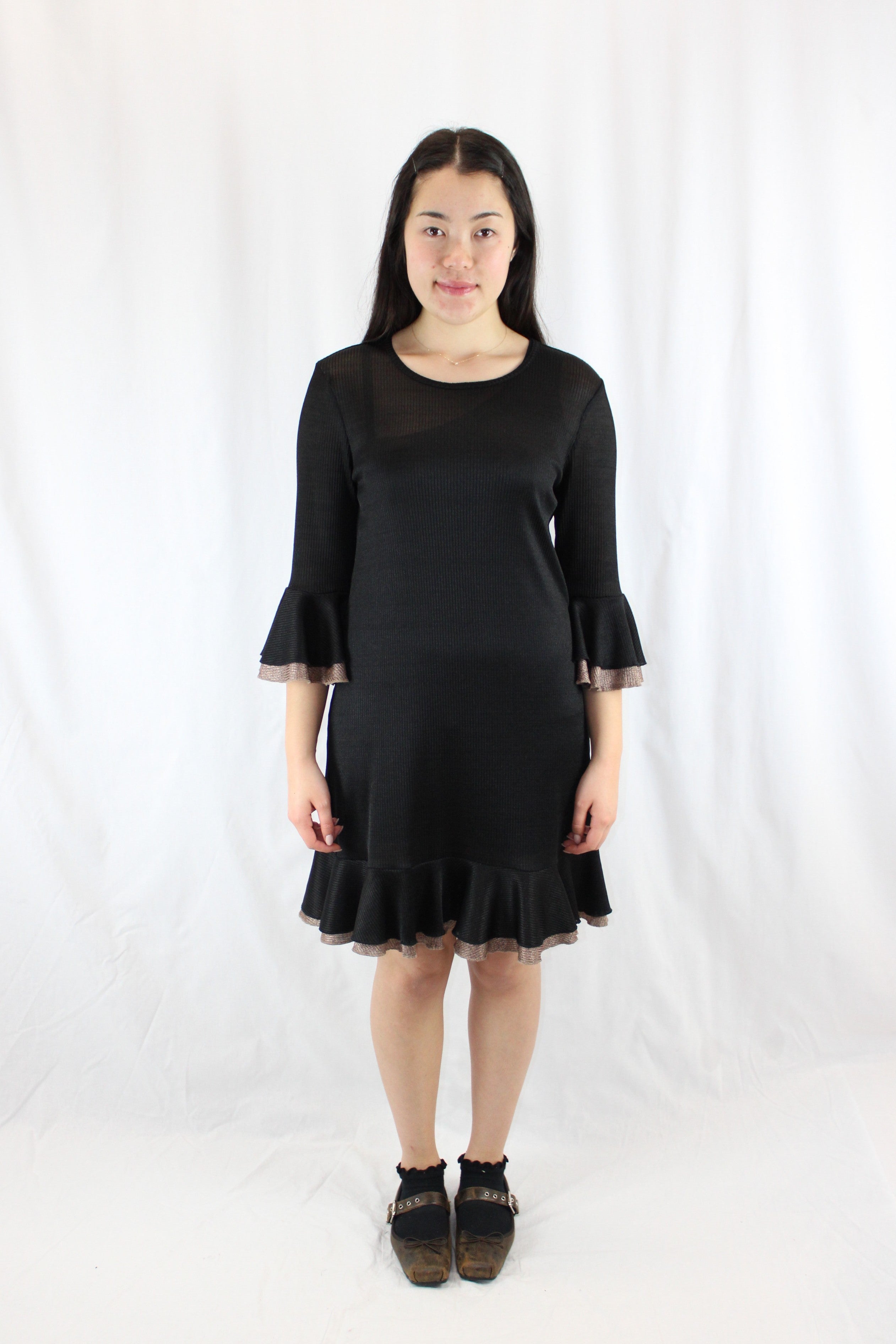 Kate Sylvester - Ribbed Frill Mini Dress
