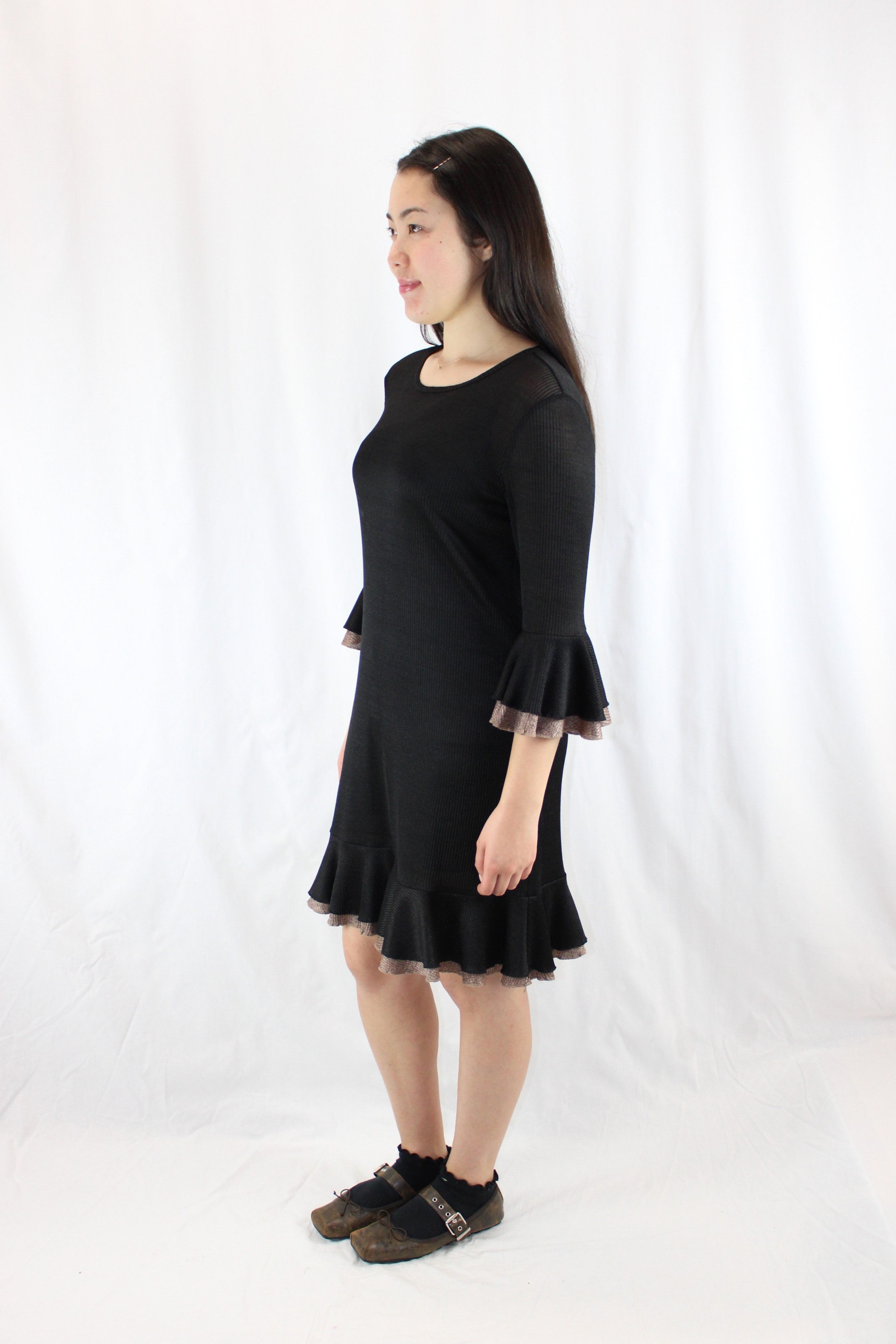 Kate Sylvester - Ribbed Frill Mini Dress