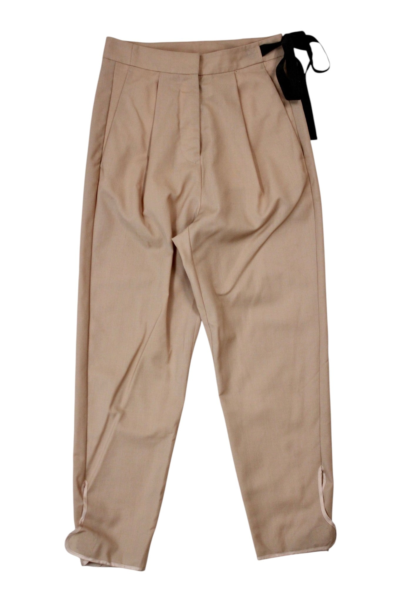 MM6 Maison Margiela - 100% Wool Bow Waist Pants