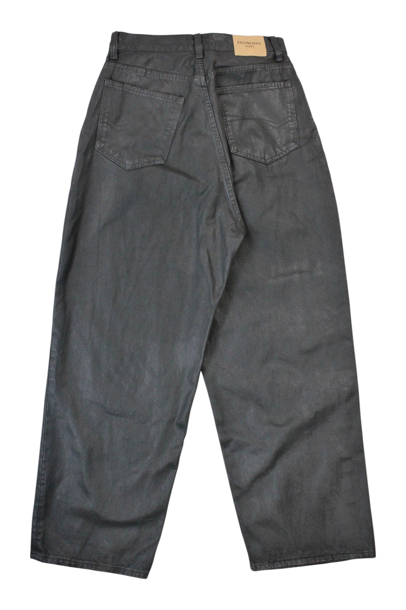 Balenciaga - Baggy Coated Denim Jeans