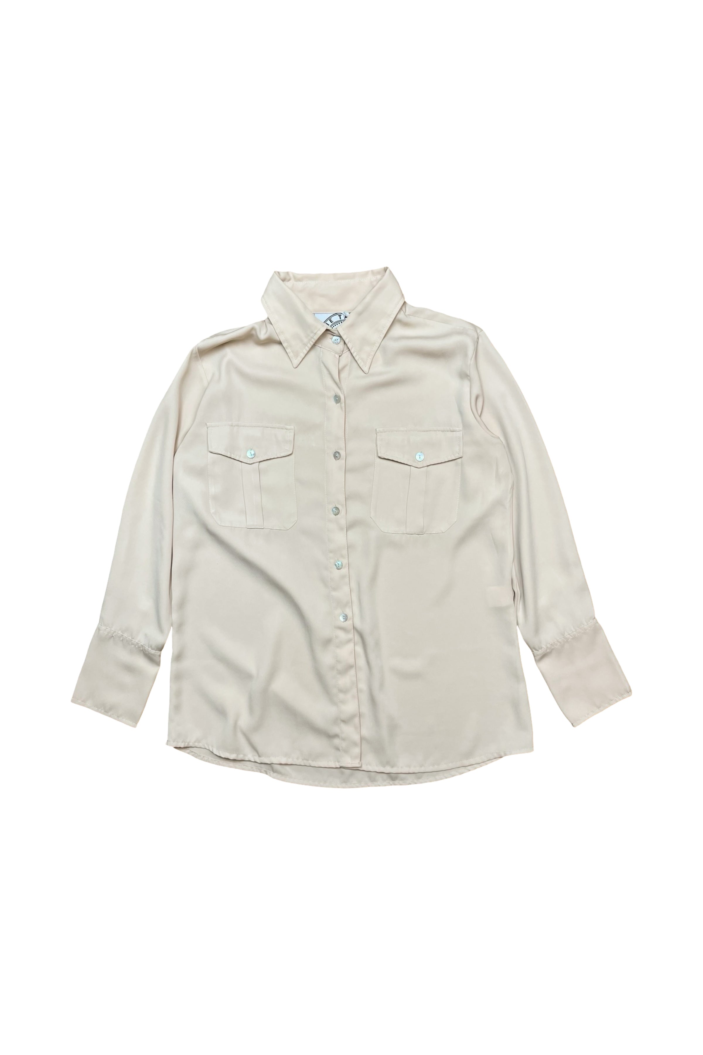 Collared Long Sleeve Button-Up