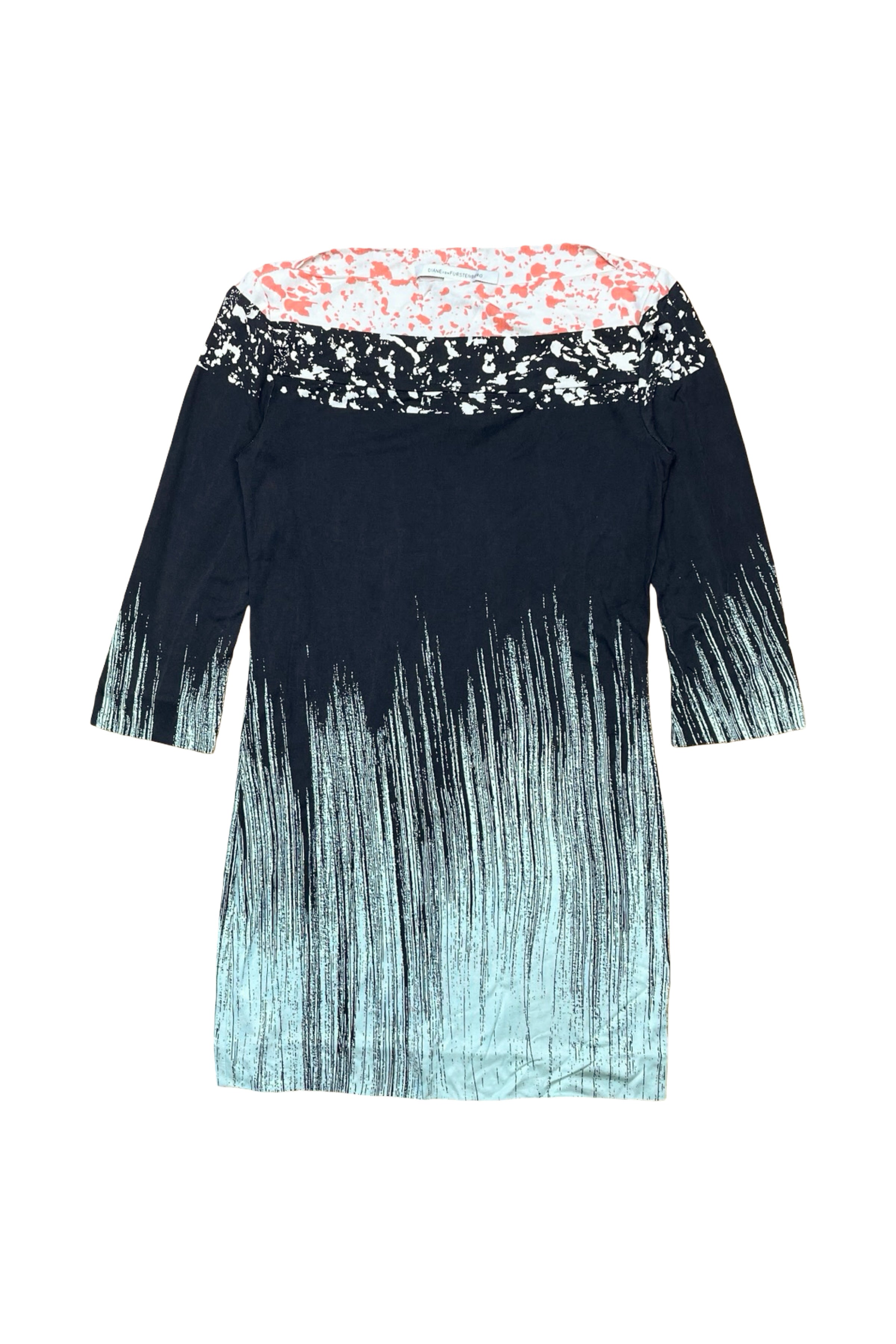 Speckled Boat-Neck Mini Dress