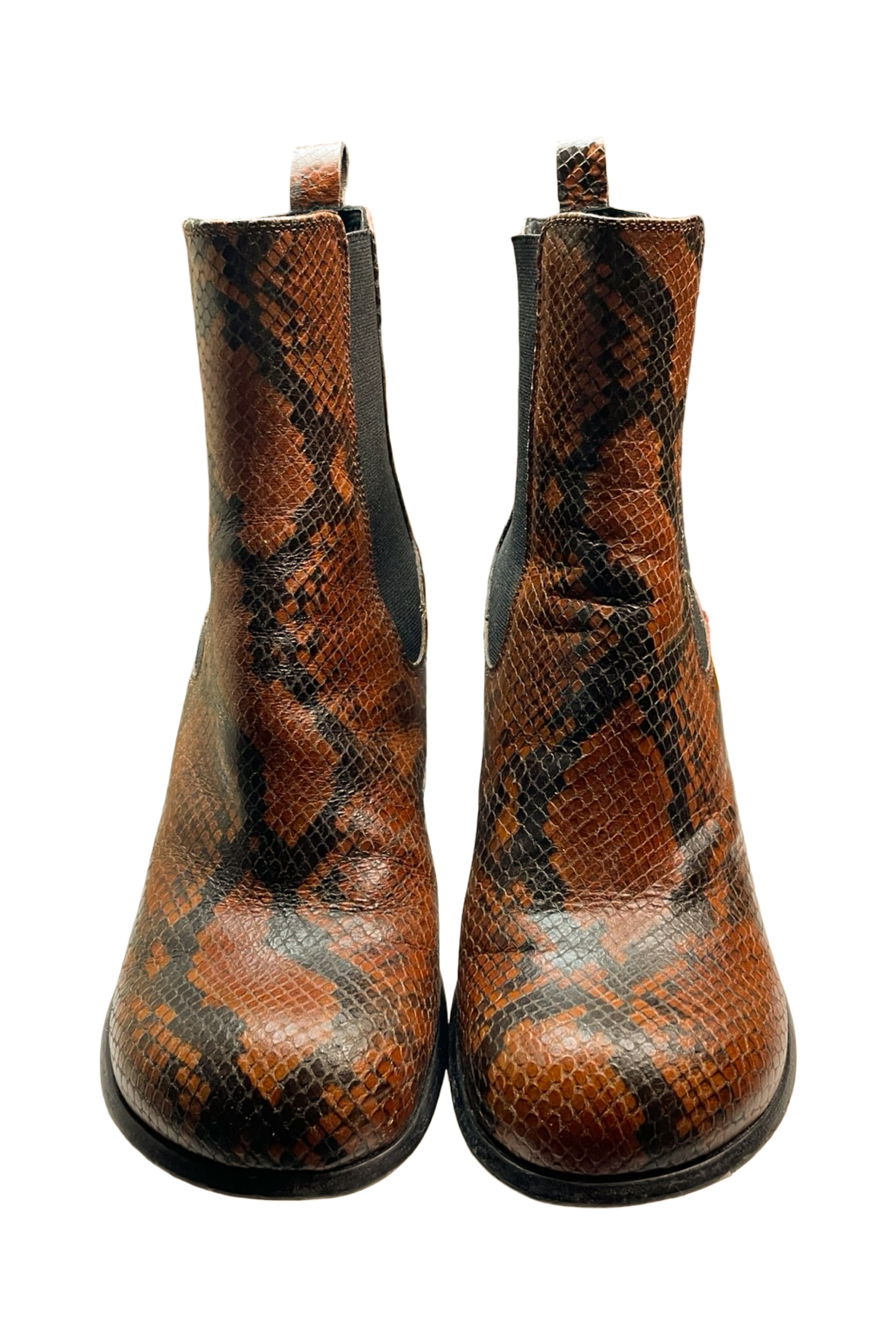 Heeled Snakeskin Boot