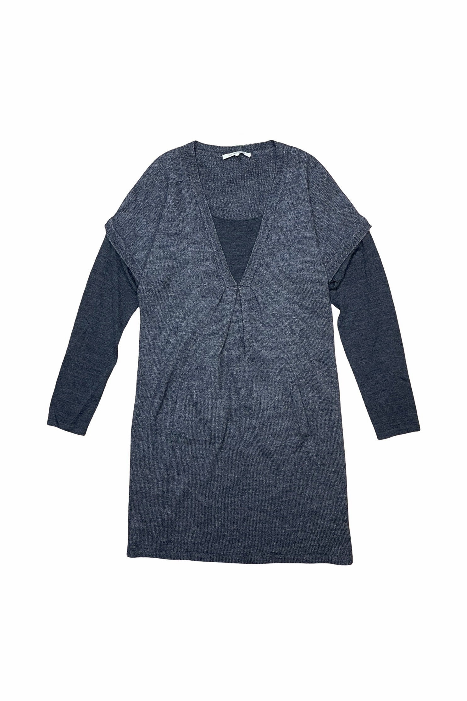 Alpaca/ Wool blend knit mini dress with pockets