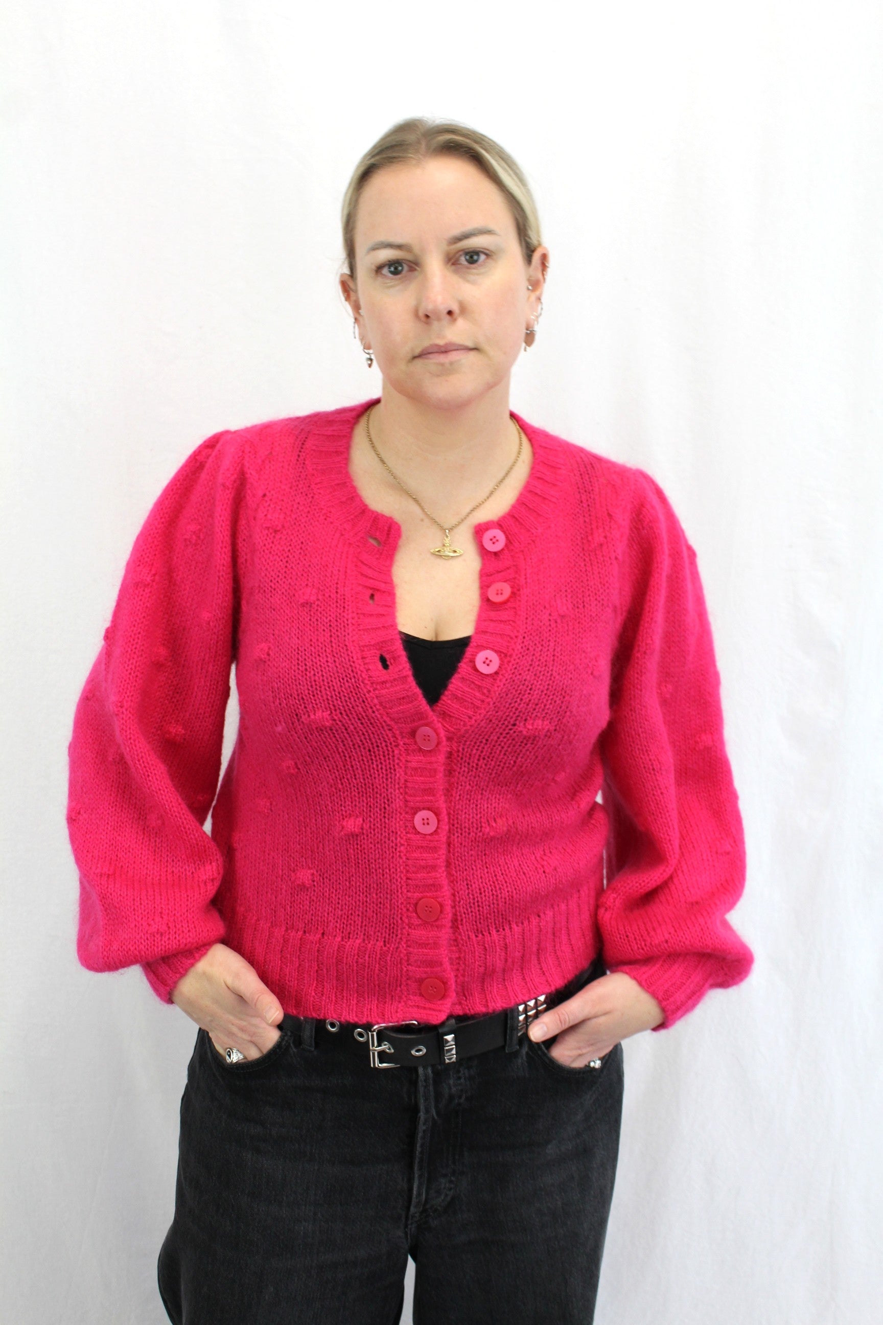 Max - Textured Polka Dot Cardi