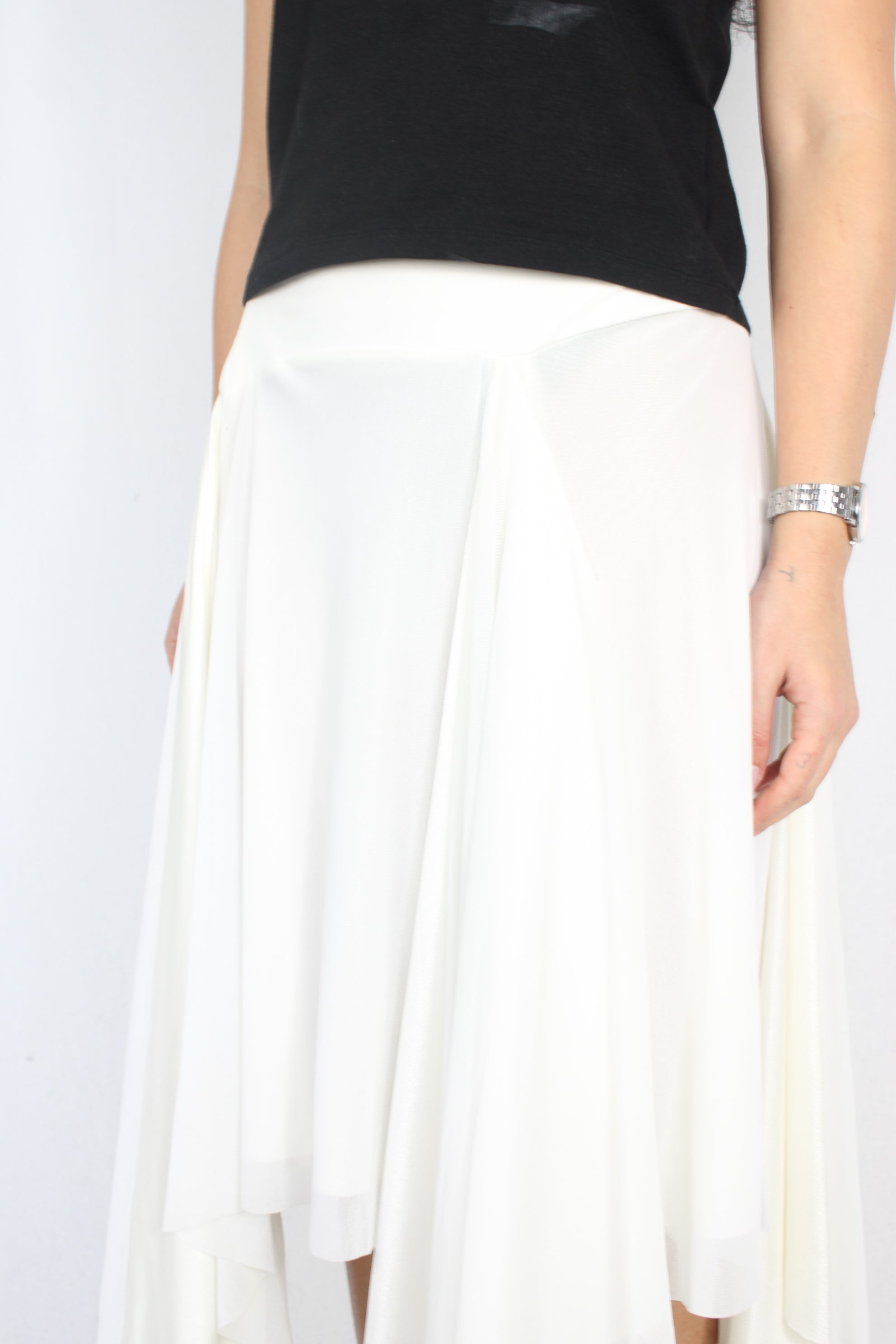 Natalie Chan - Asymmetrical Mesh Skirt