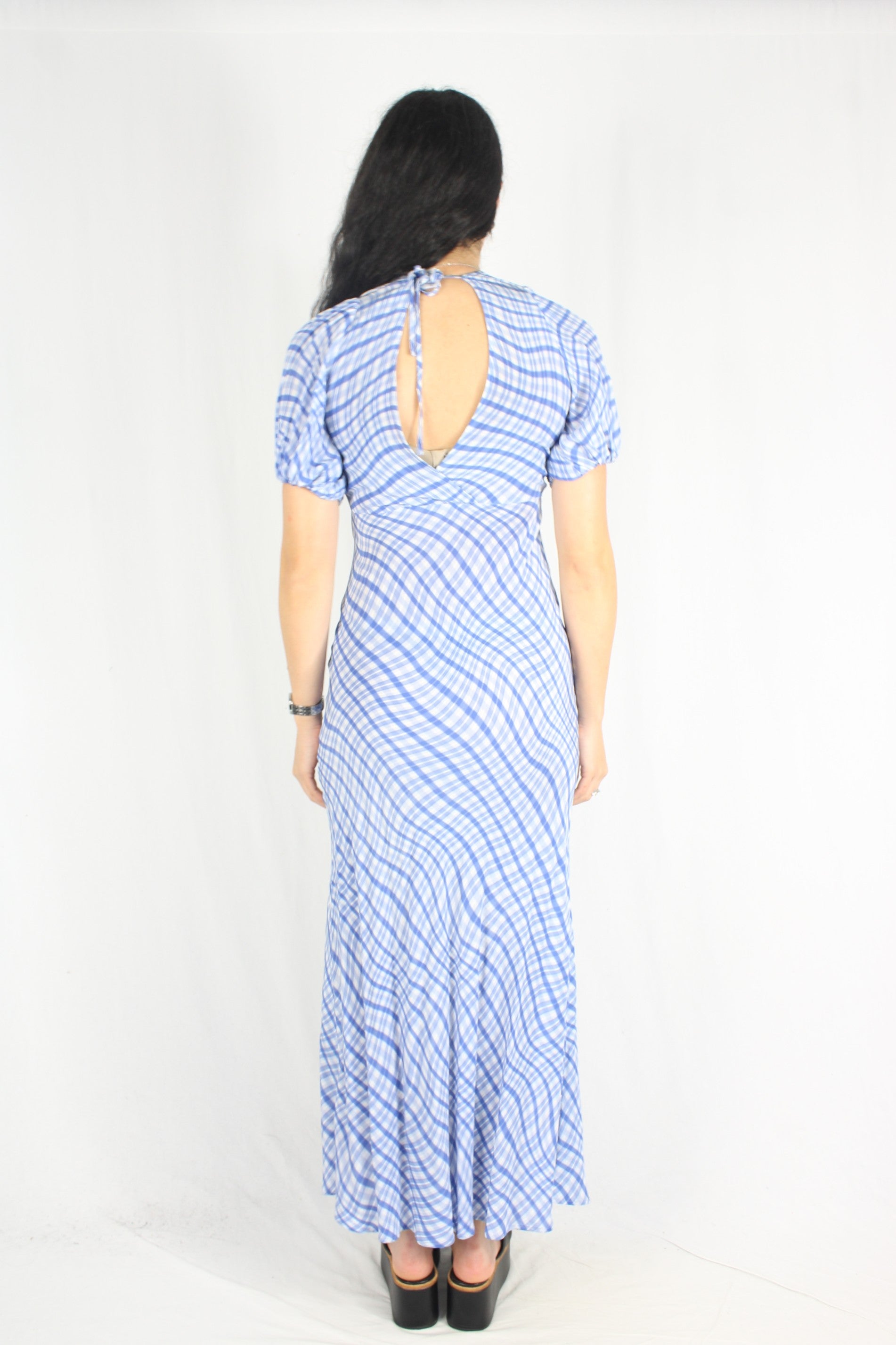 Ruby - Silk Neptune Plaid Dress